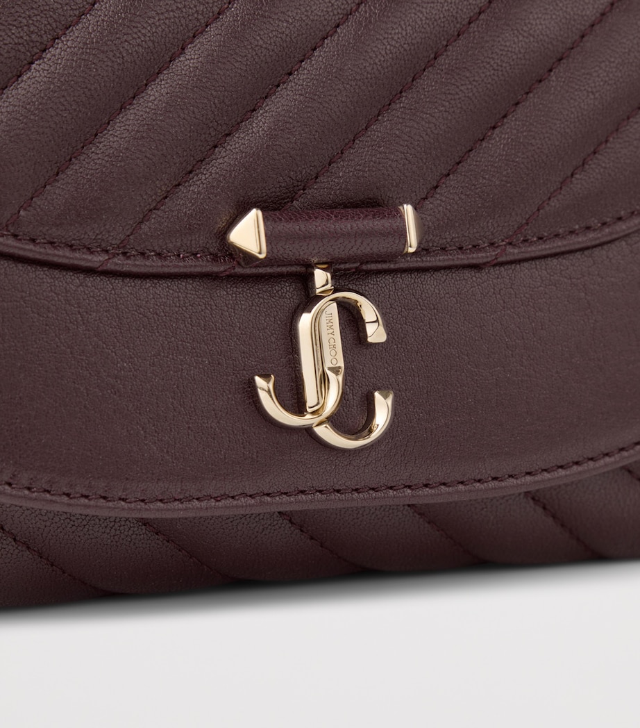 Medium Quilted Leather Curve Cross-Body Bag DEEP MERLOT/SHINY GO Image 6