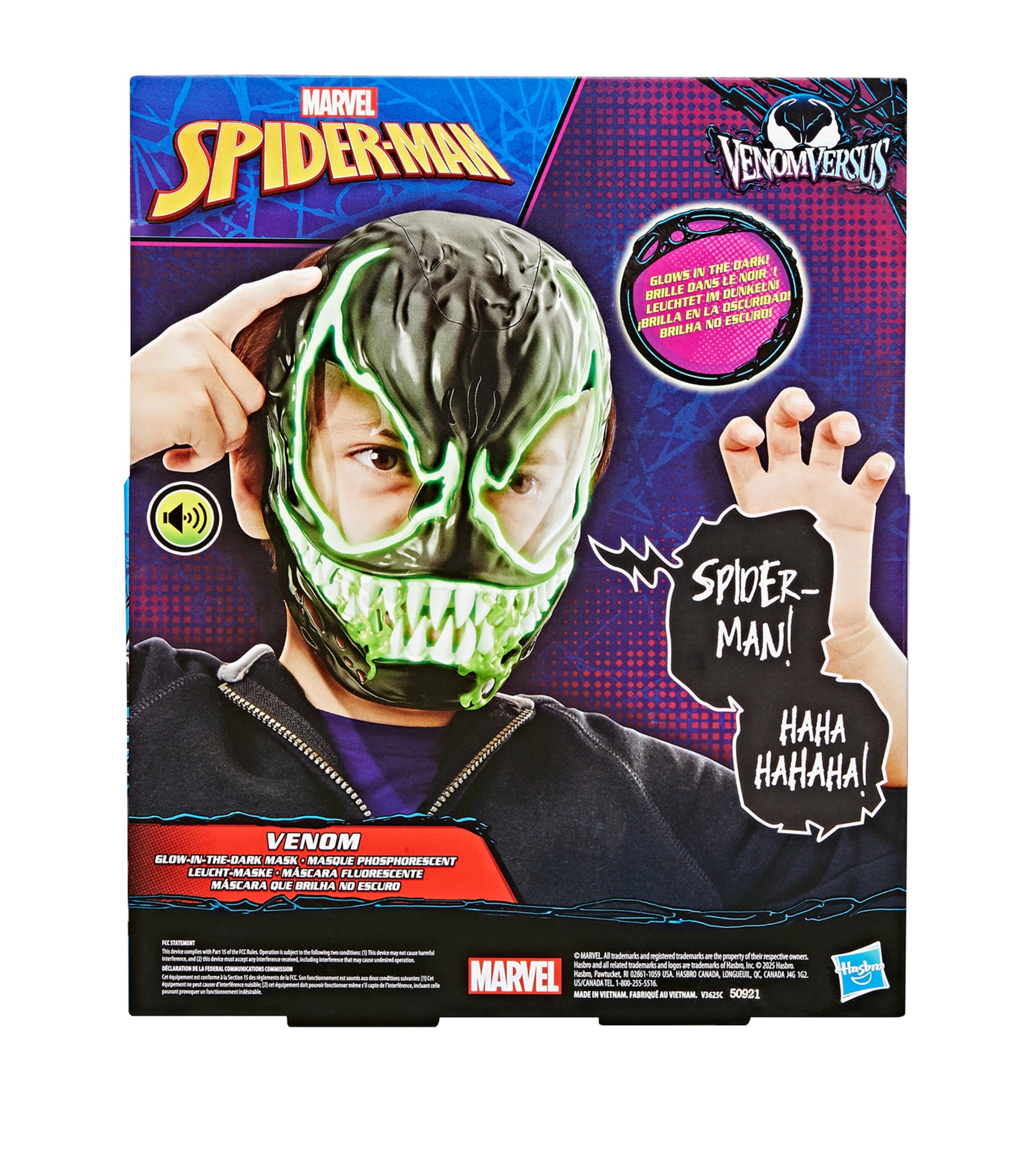 Marvel Spider-Man Venom Versus Venom Glow-In-The-Dark Mask Image 3