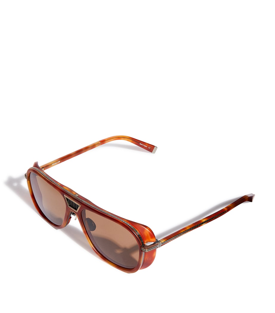 Gradient Lens Aviator Sunglasses ANTIQUE GOLD MTE DMI Image 5