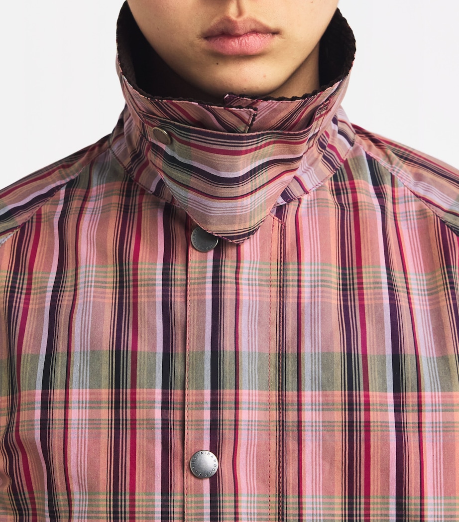 Barbour Mens x NOAH Madras Bedale Jacket Noah Madras Pink Image 6