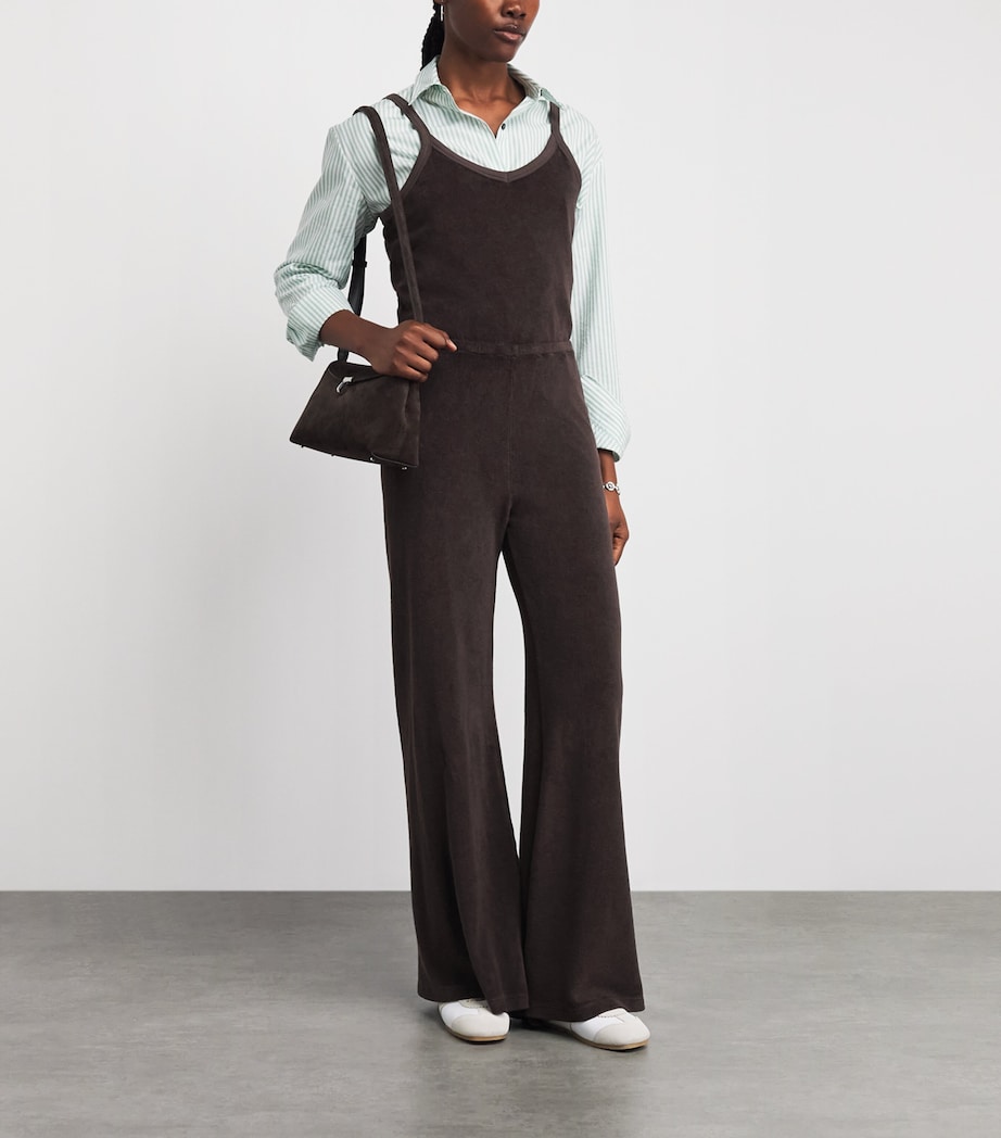 Suzie Kondi Womens Cotton-Blend Elma Jumpsuit Truffle Image 2