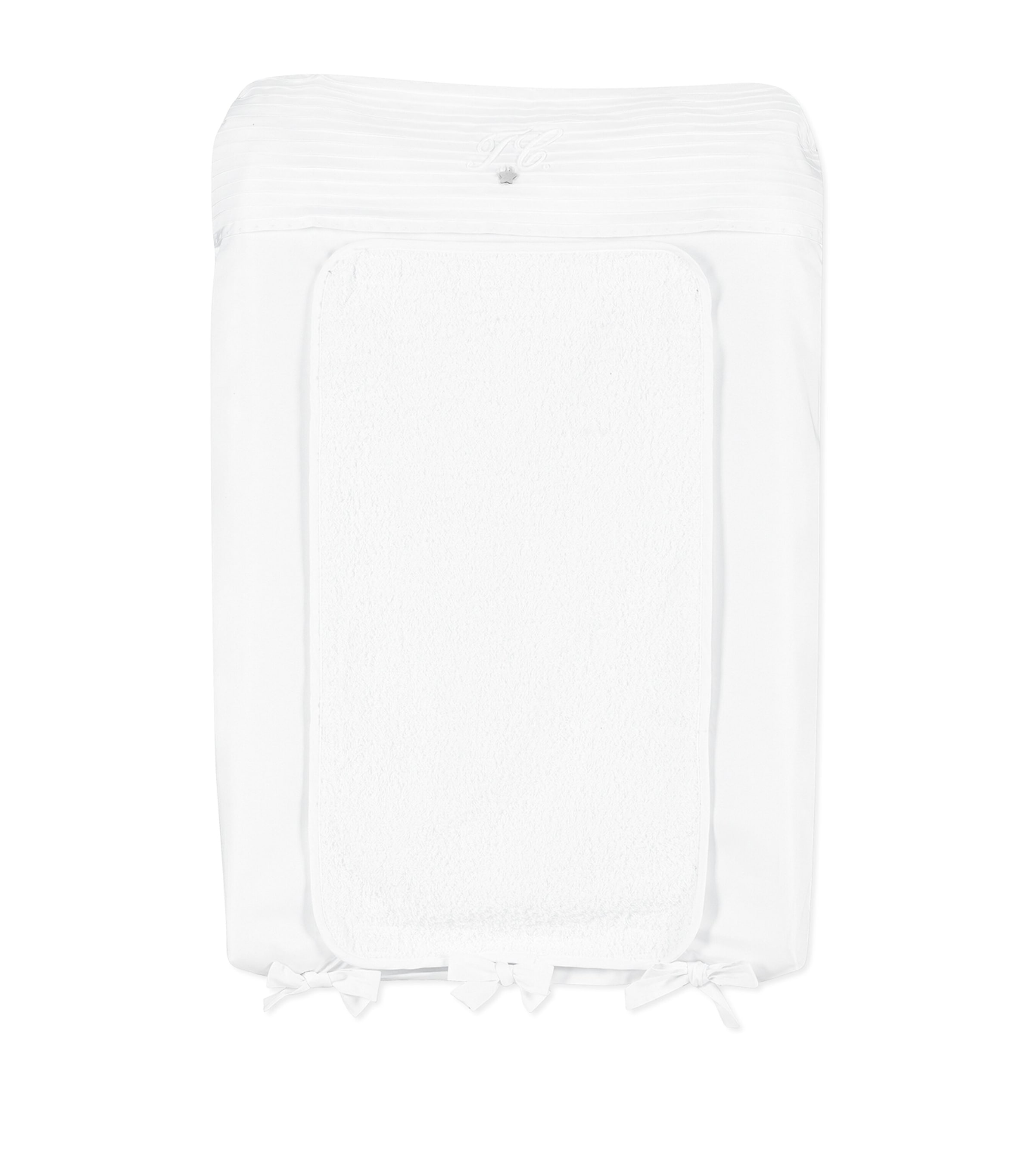Tartine et Chocolat Cotton Changing Mat Cover Blanc Image 1