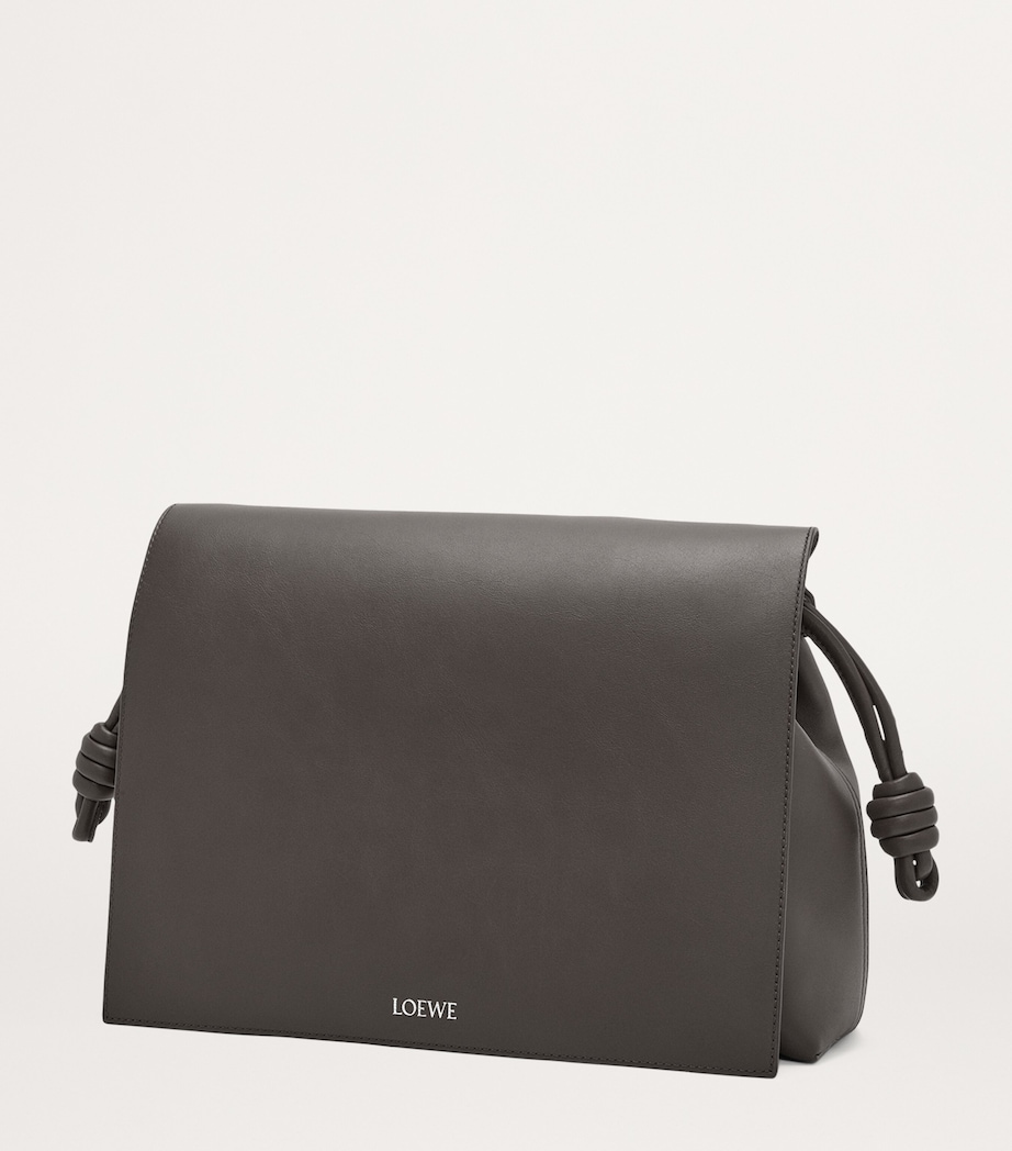 Leather Flamenco Satchel DARK GREY Image 3