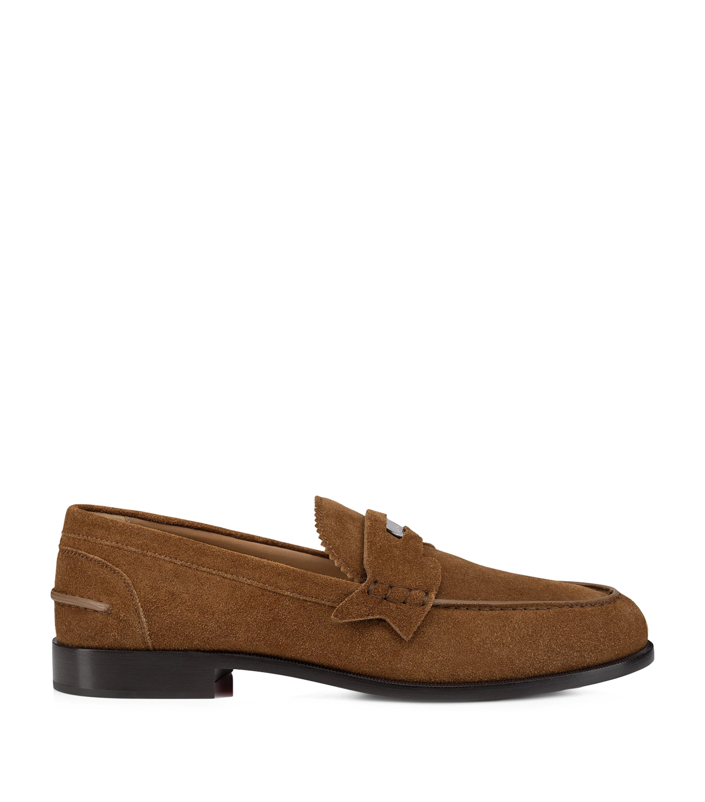 CHRISTIAN LOUBOUTIN PENNY SUEDE LOAFERS 