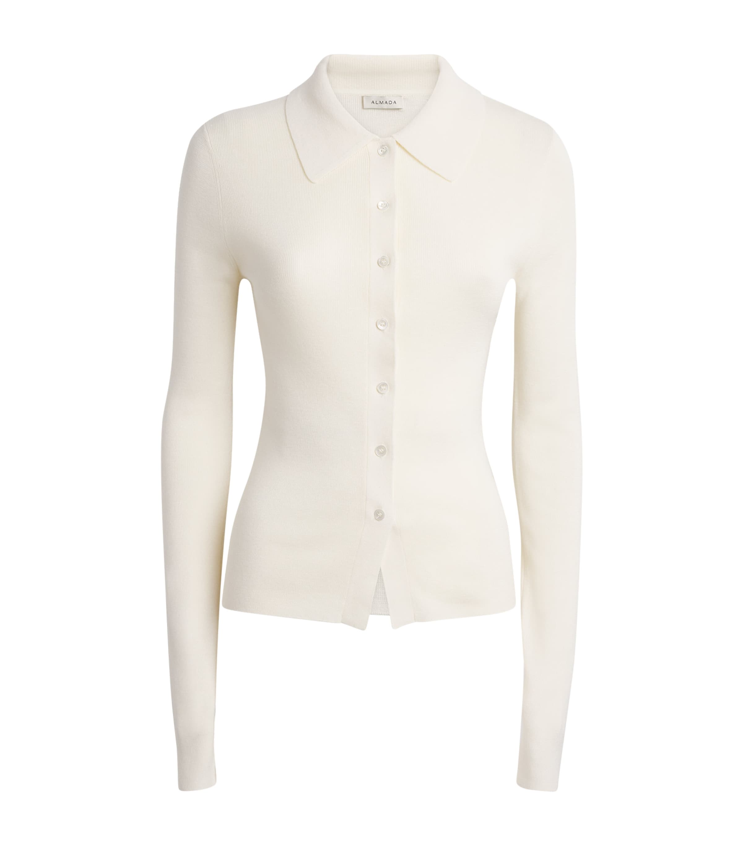Almada Label Womens Wool-Silk-Cashmere Lili Cardigan Cream Image 1