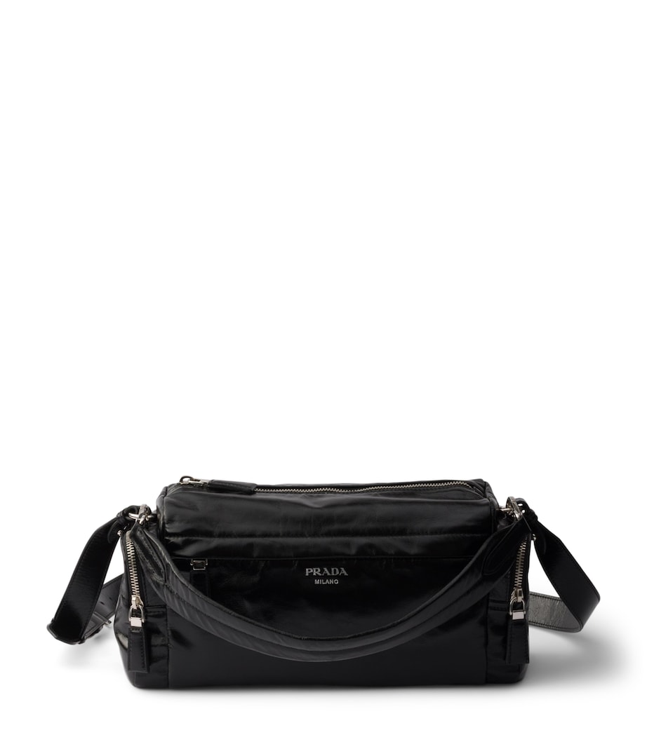 Prada Leather Rectangle Cross-Body Bag Black Image 1