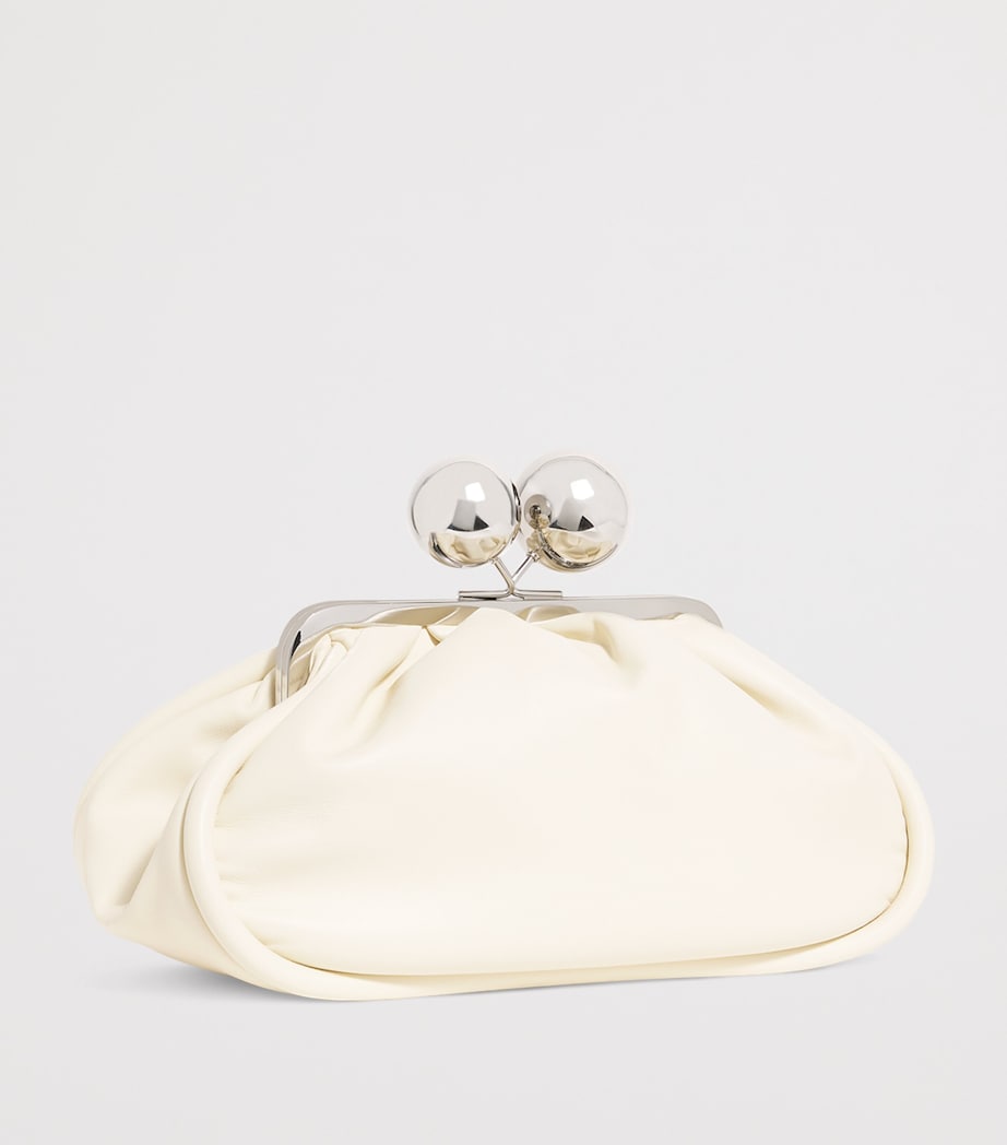 Medium Leather Pasticcino Clutch Bag IVORY Image 3