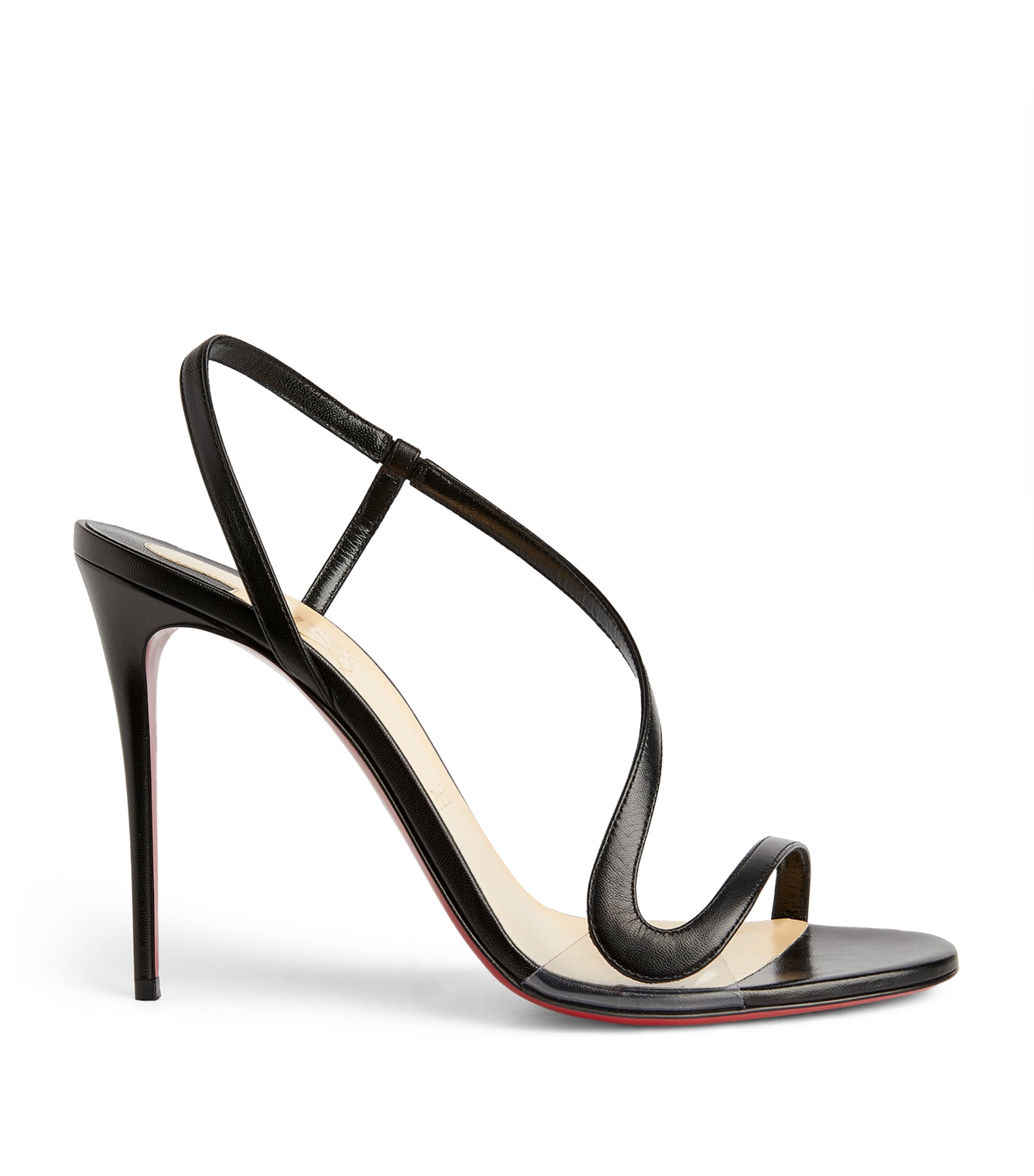 Shop Christian Louboutin Rosalie Leather Sandals 100 In Black