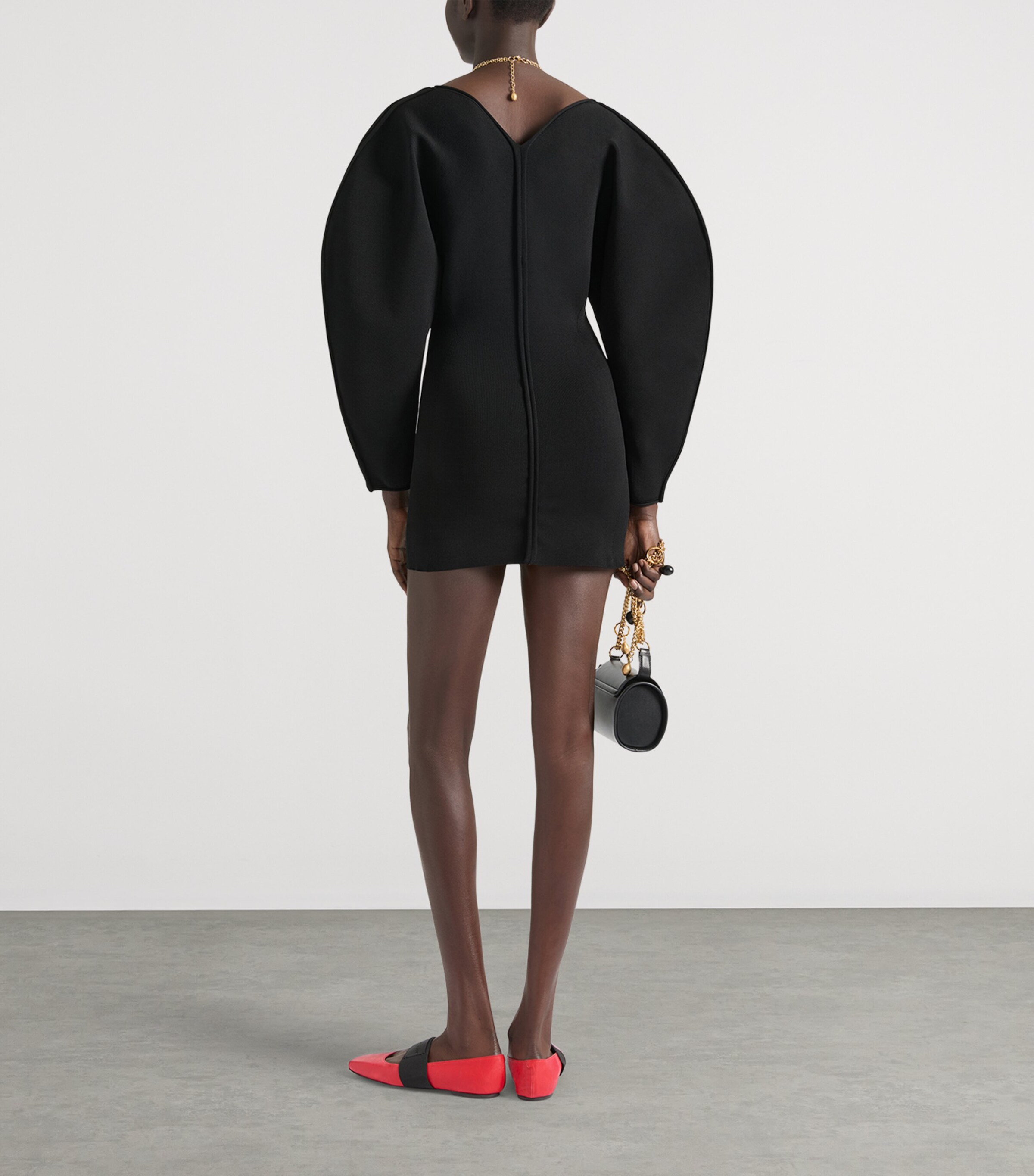 Givenchy Womens Cocoon Mini Dress Black Image 3