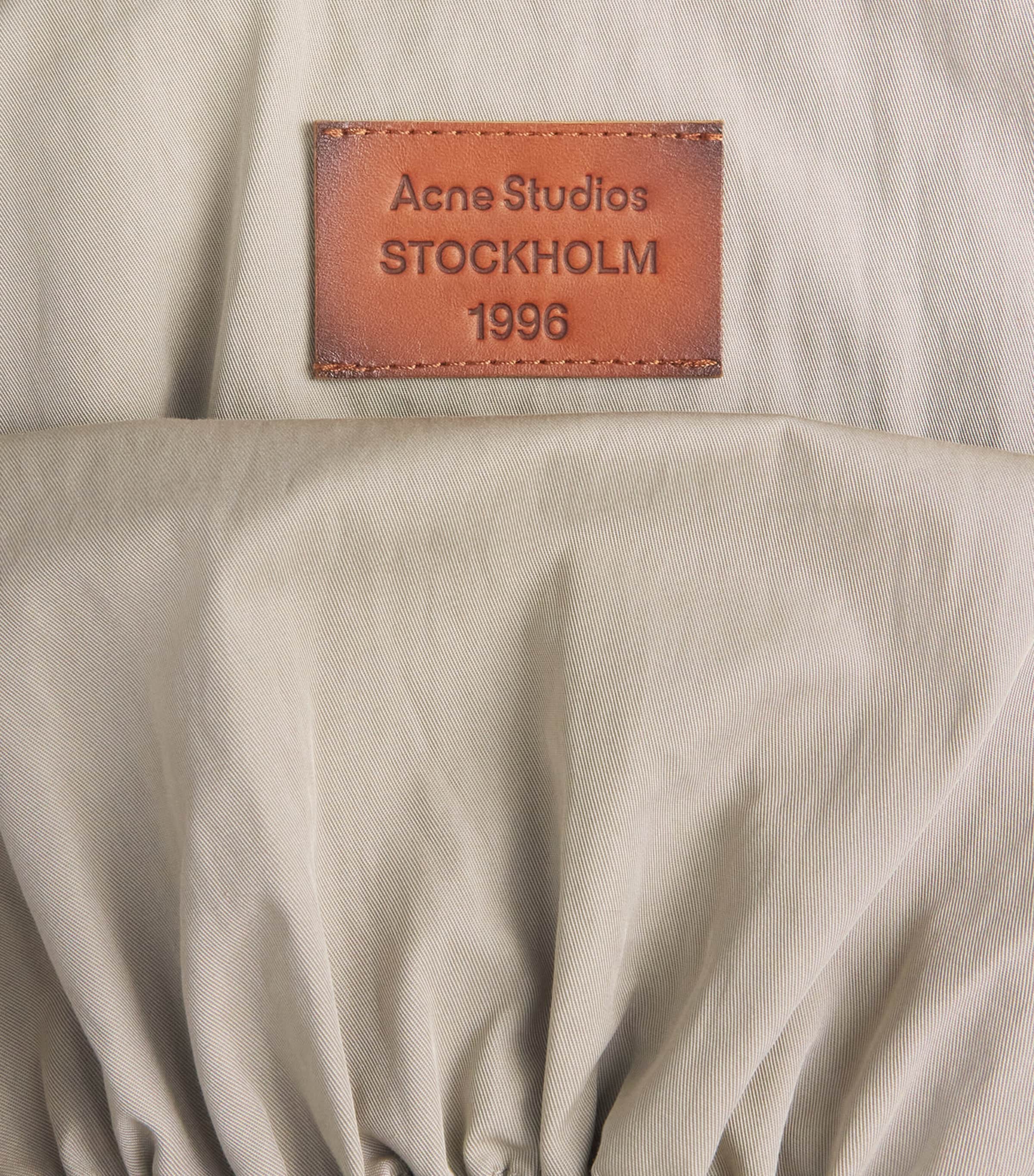 Acne Studios Womens Cotton-Blend Belted Trench Coat Dgr Khaki Grey Image 6