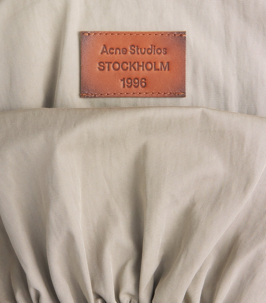 Acne Studios Womens Cotton-Blend Belted Trench Coat Dgr Khaki Grey Image 6