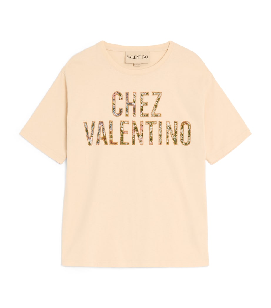 Valentino Womens Cotton Chez Valentino T-Shirt Image 1