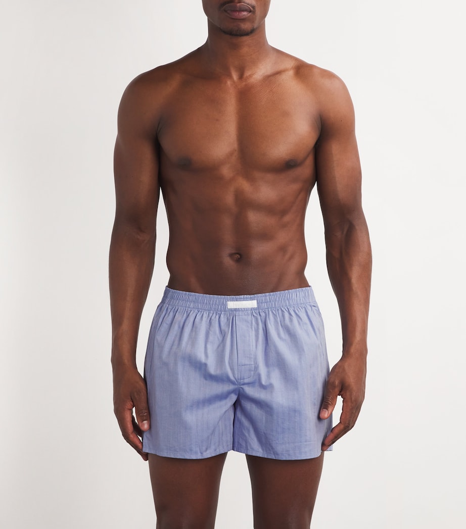 Cotton Boxer Shorts 6755/LIGHT BLUE Image 2