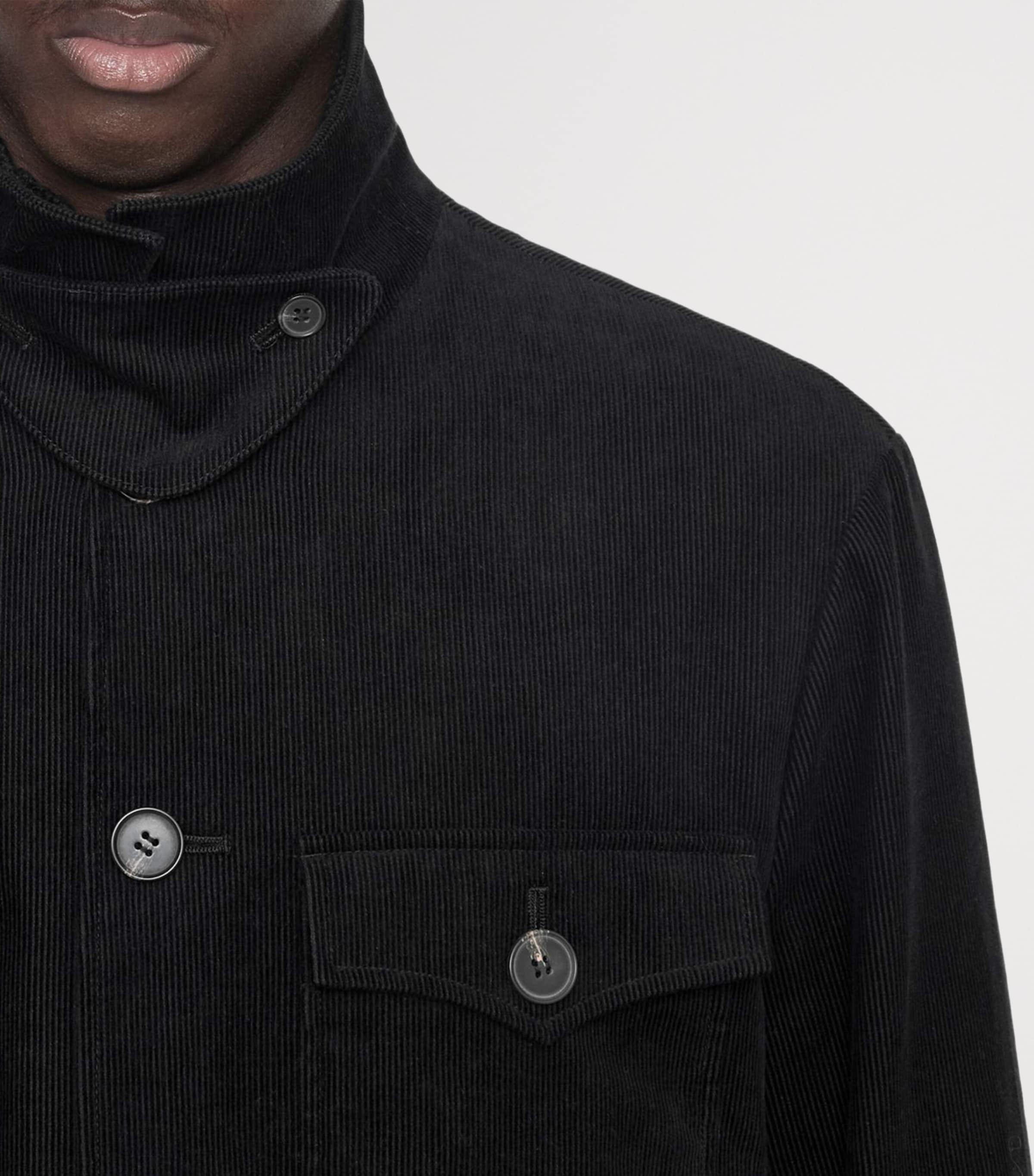 AllSaints Mens Courduroy Eden Jacket Black Image 4