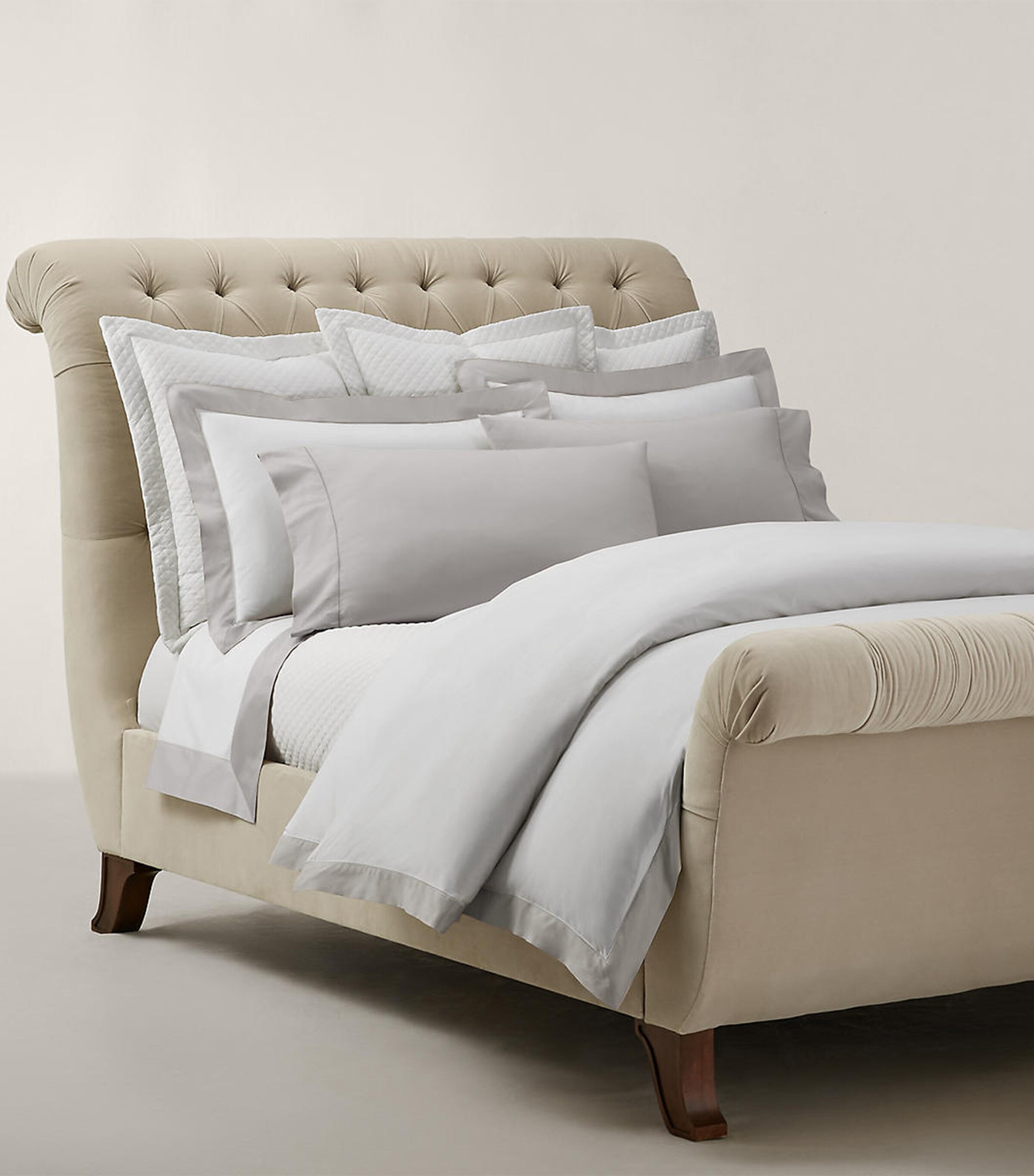 Ralph Lauren Home Cotton Langdon Super King Duvet Cover (260cm x 220cm) Silver Image 2
