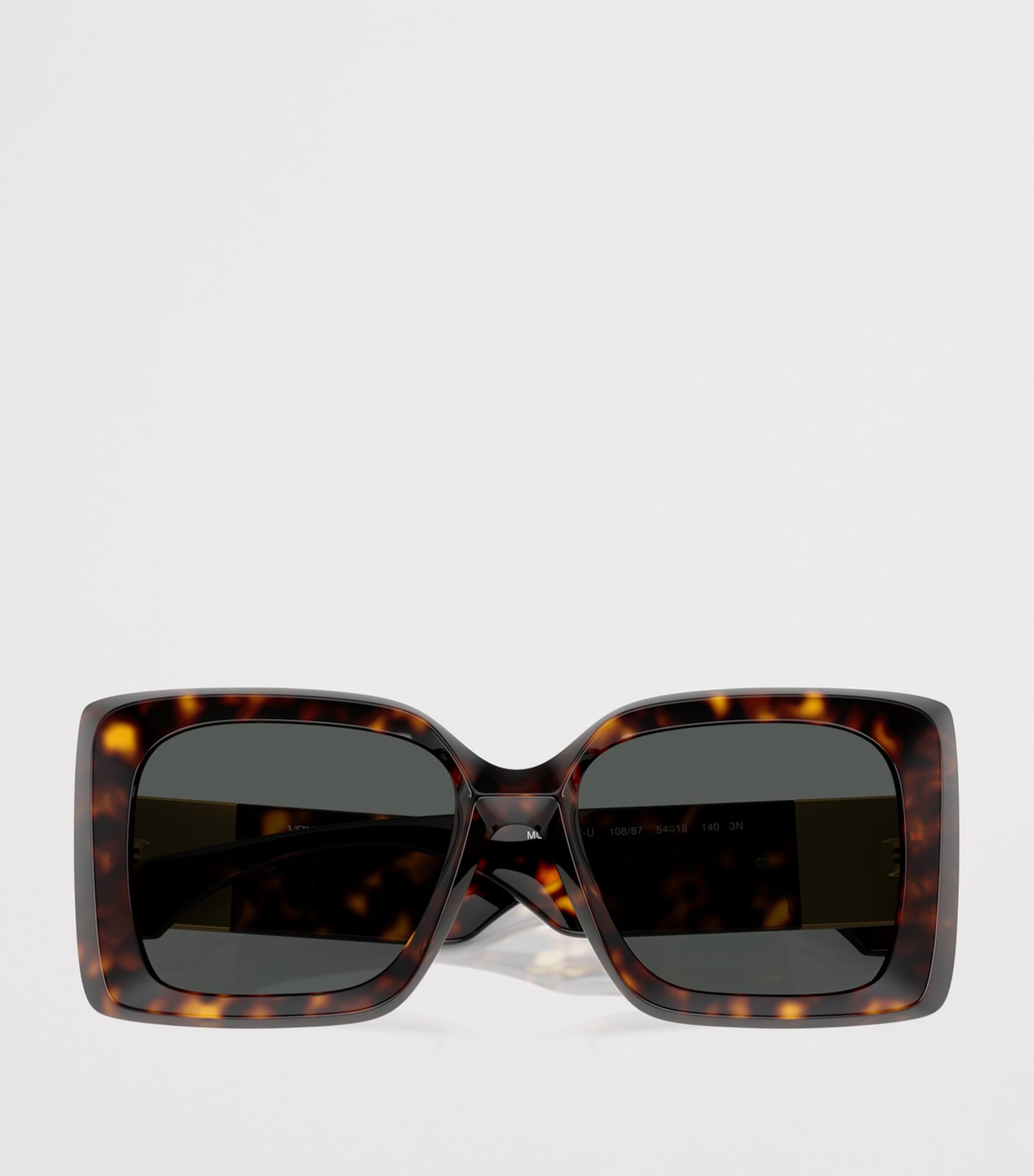 Versace Tortoise Square Irregular Sunglasses Brown Image 5