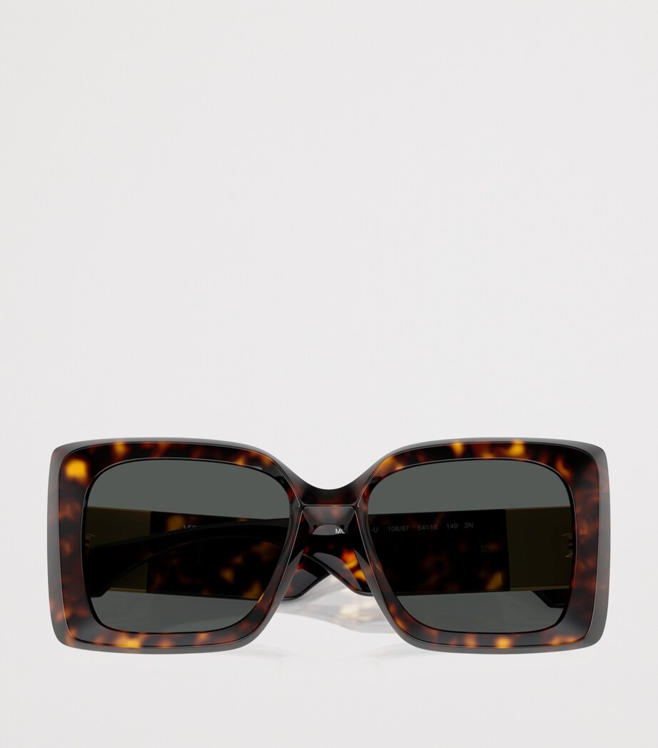 Versace Tortoise Square Irregular Sunglasses Brown Image 5