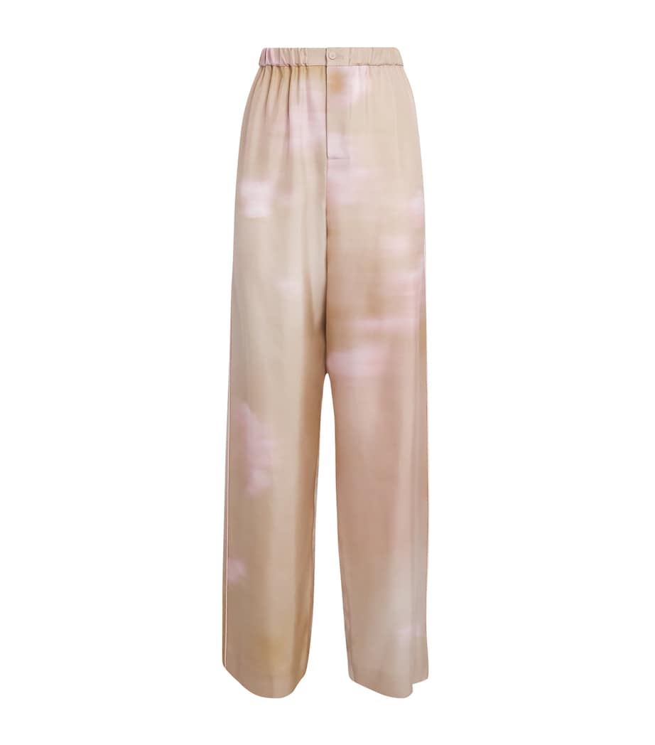 Silk Printed Trousers VR1 MEMENTO ROSAE Image 1