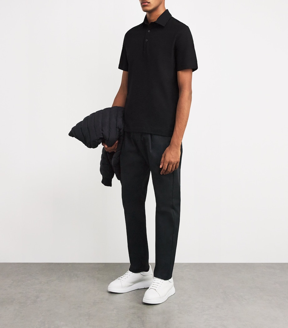 Cotton Polo Shirt 9300NERO Image 2