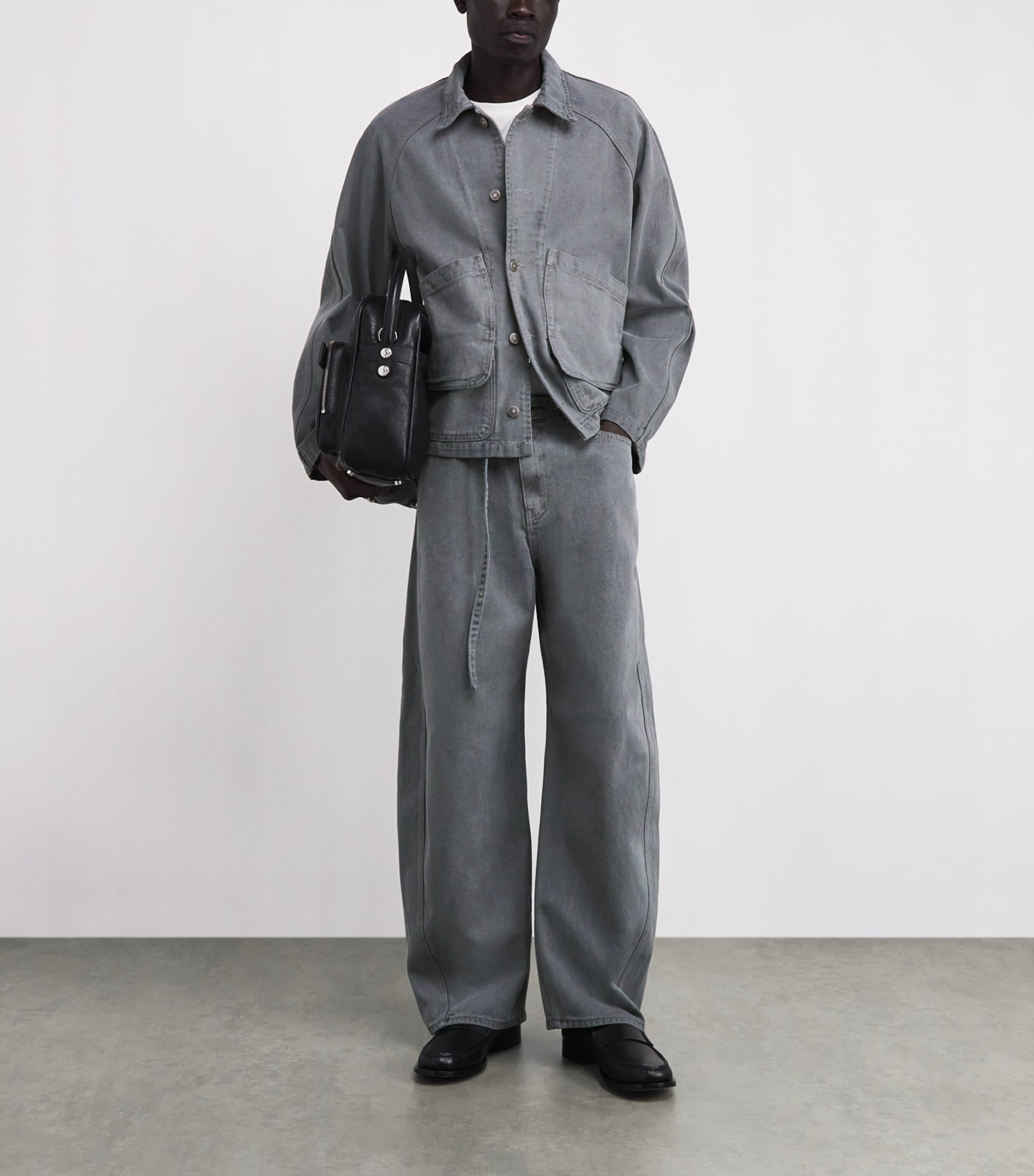 Garment-Dyed Denim Jacket GREY Image 2