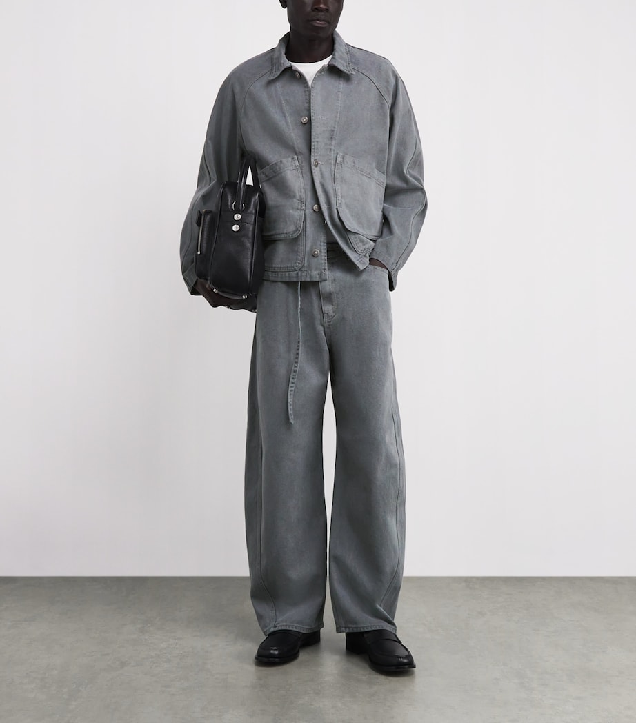 Garment-Dyed Denim Jacket GREY Image 2