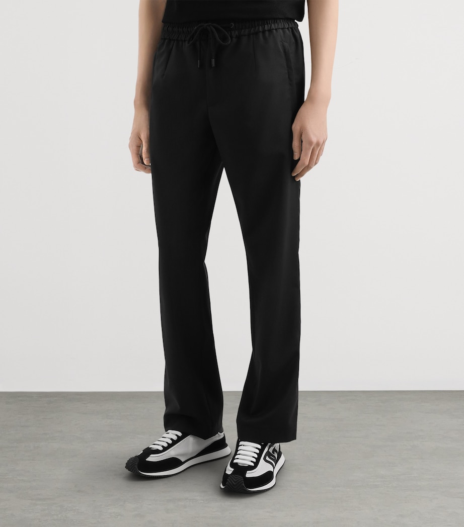 Wool-Blend Canvas Trousers N0000-BLACK Image 3