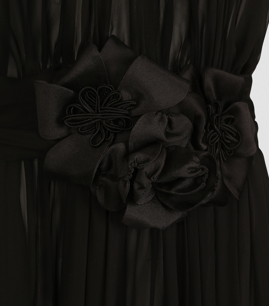 Silk Rose Halterneck Gown N0000-BLACK Image 7