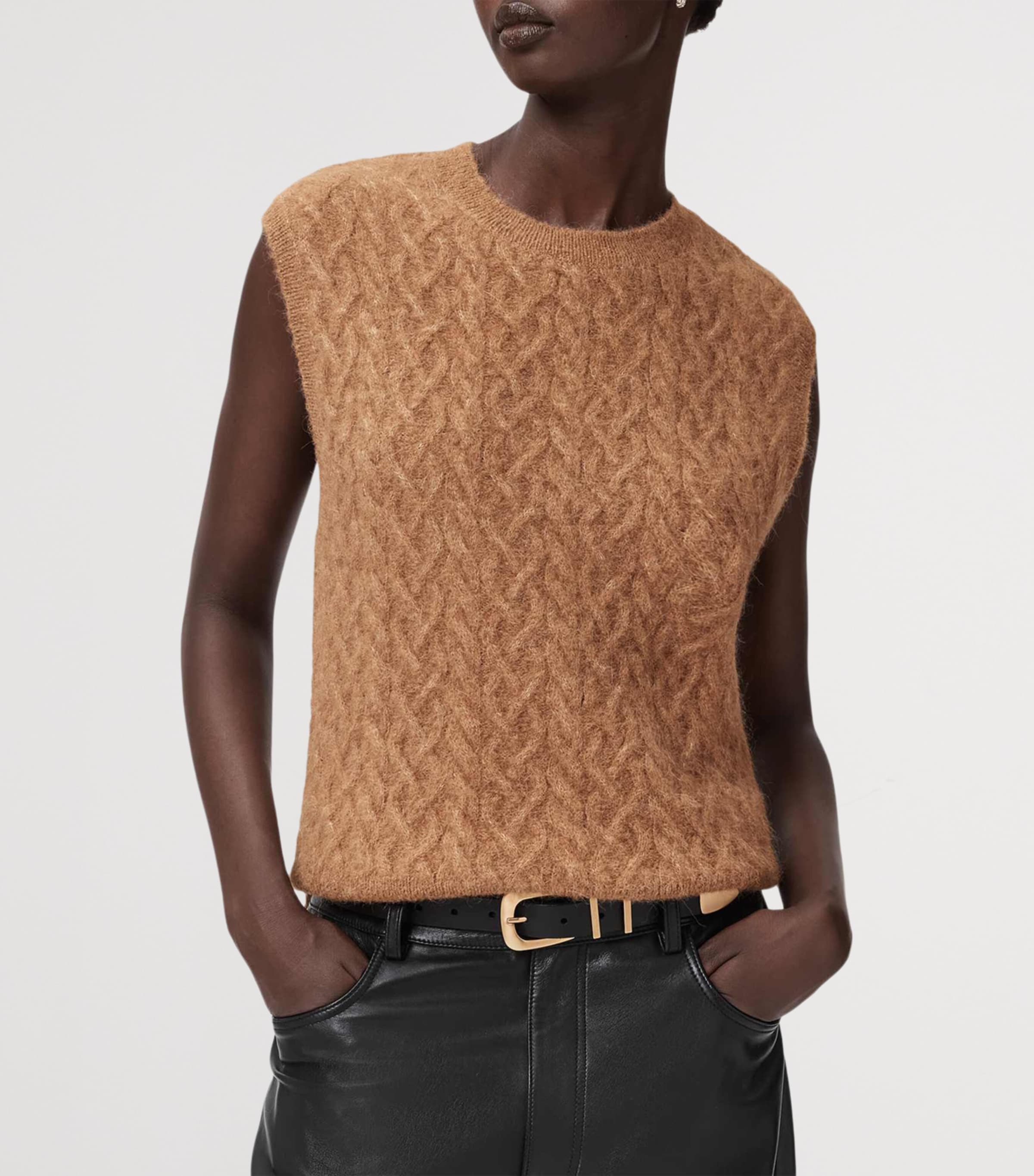 Alpaca-Blend Sirius Sweater Vest RATTAN BROWN Image 4