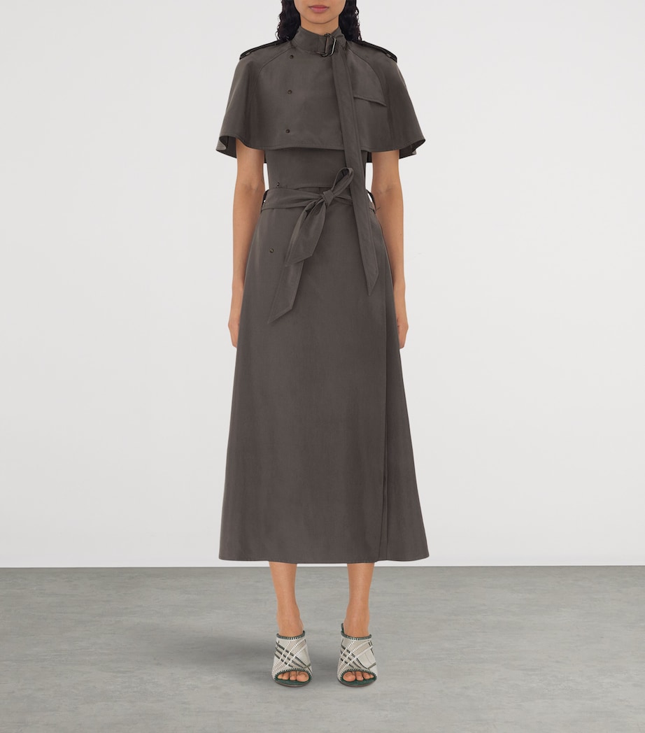 Silk Trench Midi Dress CELLAR Image 3