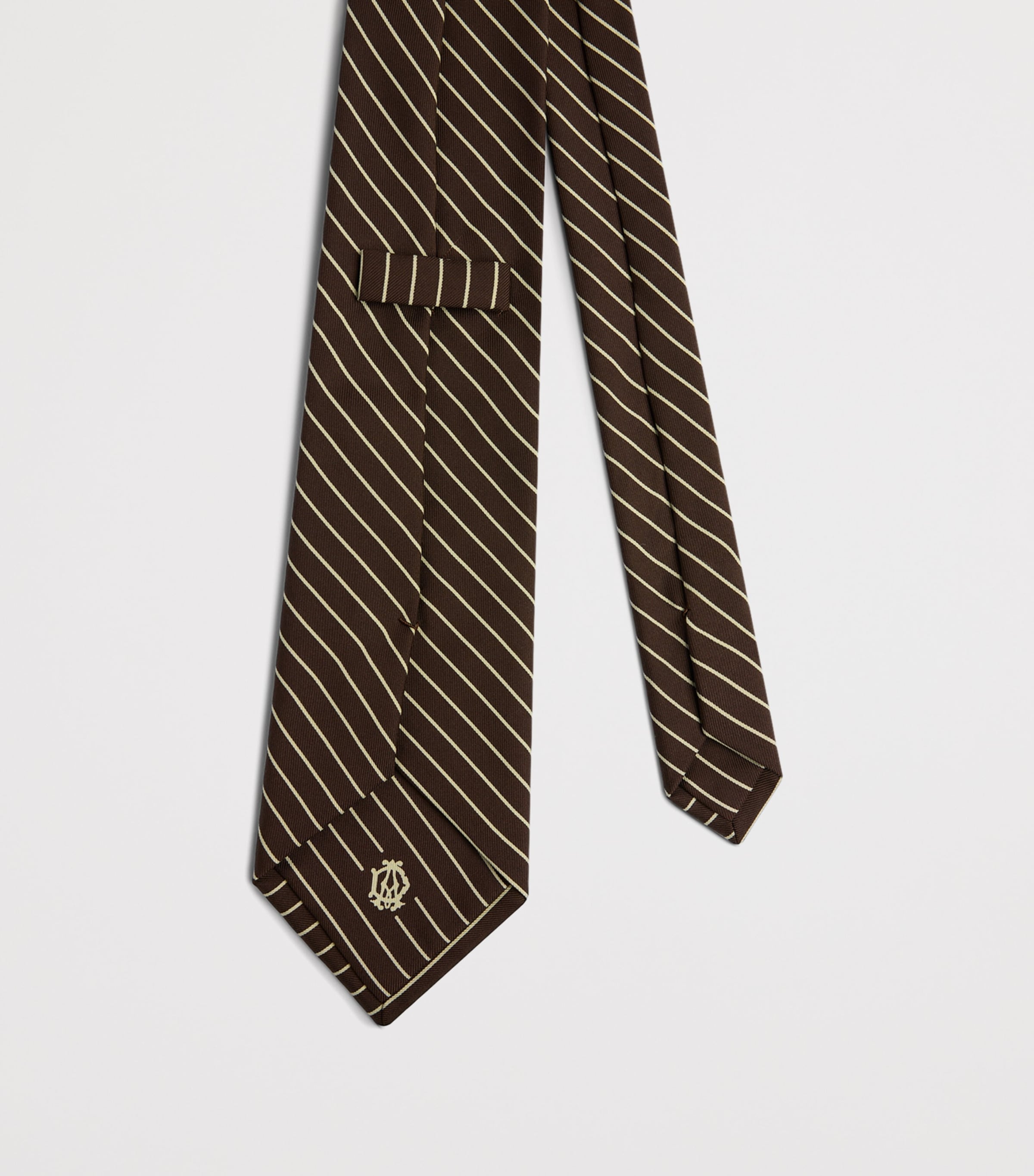 Dunhill Mulberry Silk Stripe Tie Brown Image 2