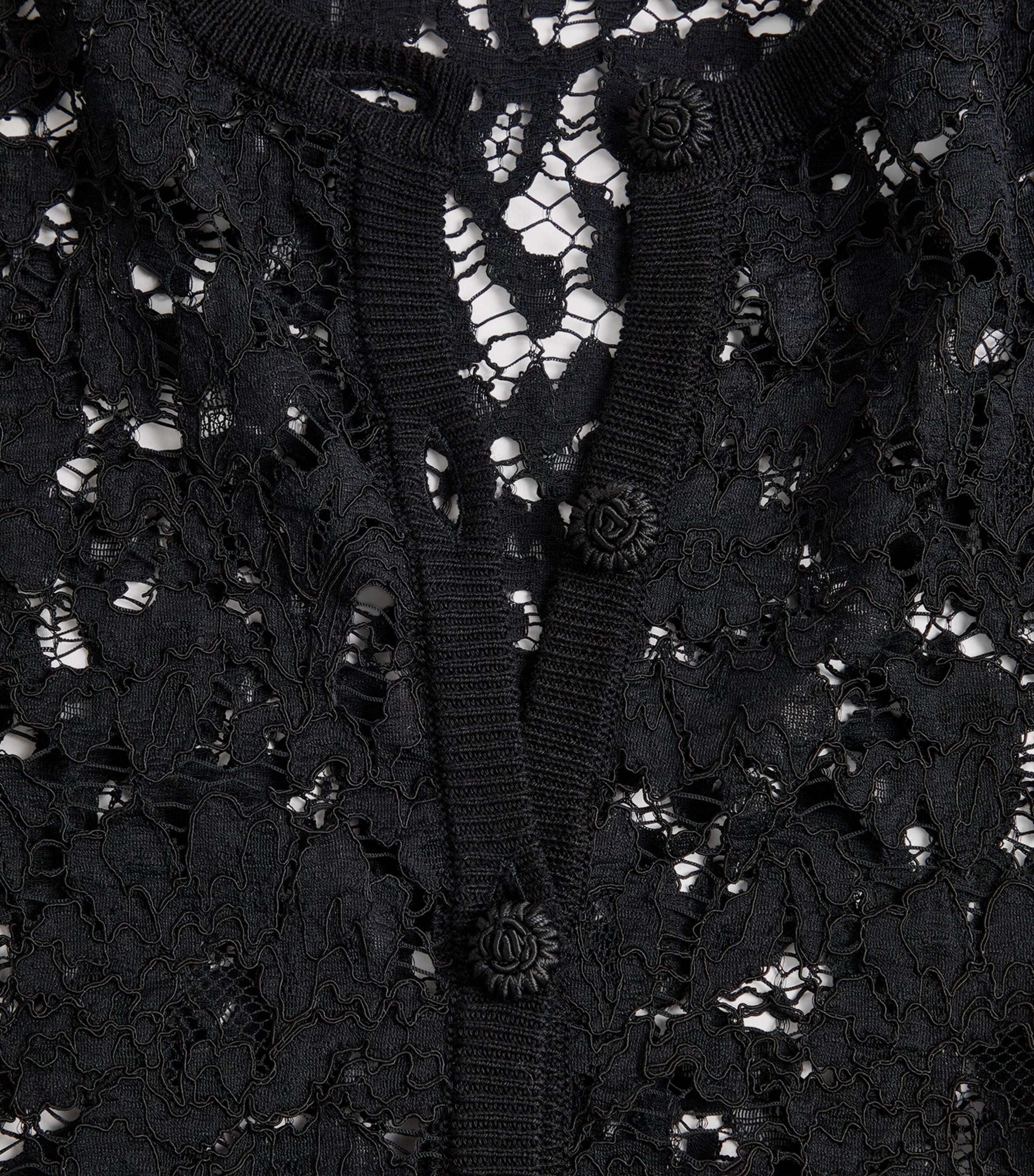 Lace Feather-Trim Cardigan 0NO Image 3