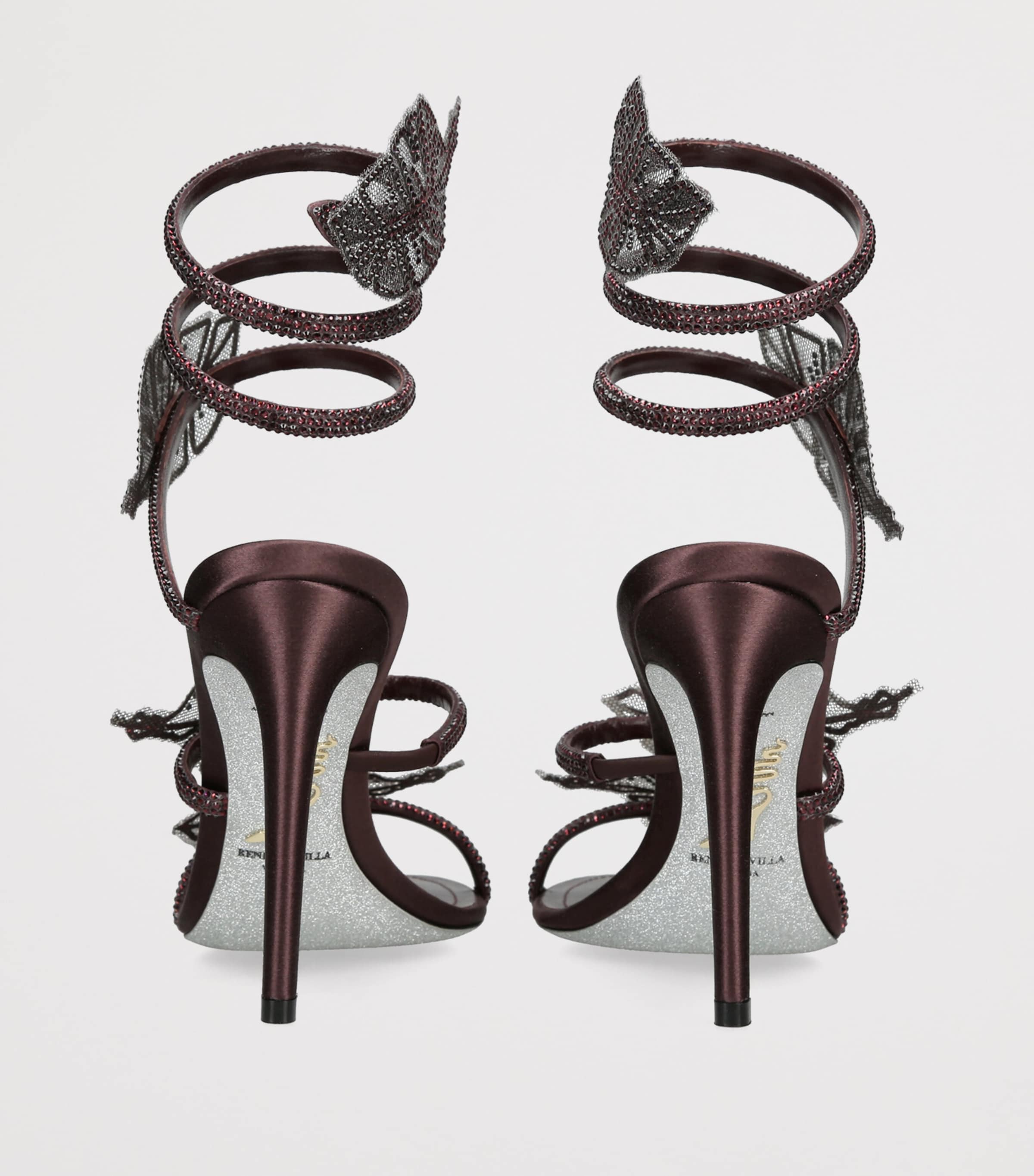 René Caovilla Embellished Cleo Sandals 105 Wine Image 2
