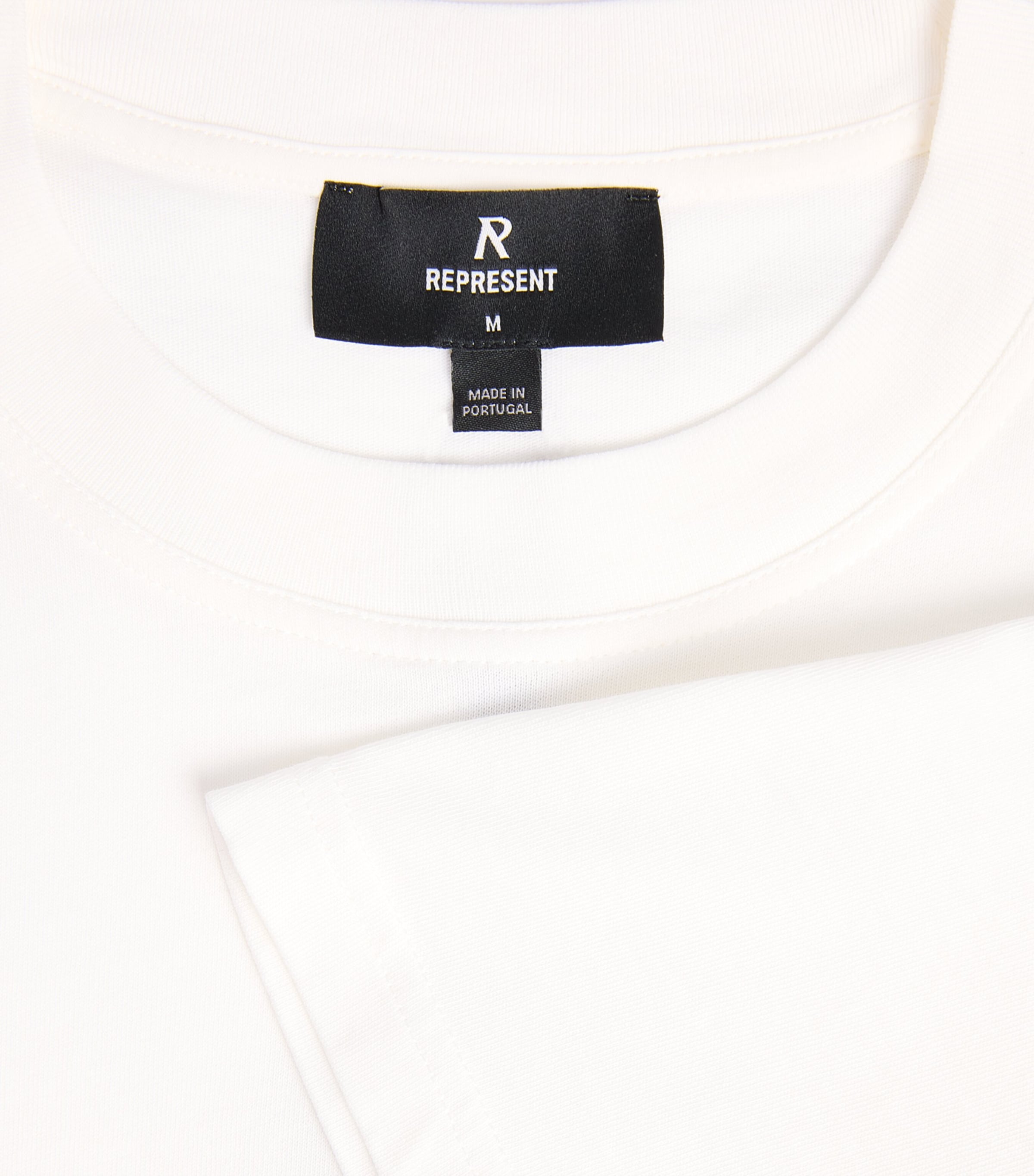 Represent Mens Cotton Micro Owners Club T-Shirt Flat White Image 6