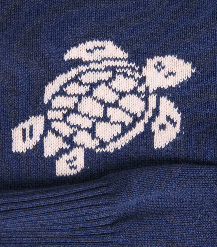 Vilebrequin Mens Cotton-Cashmere Turtle Rayol Sweater Encre Image 6