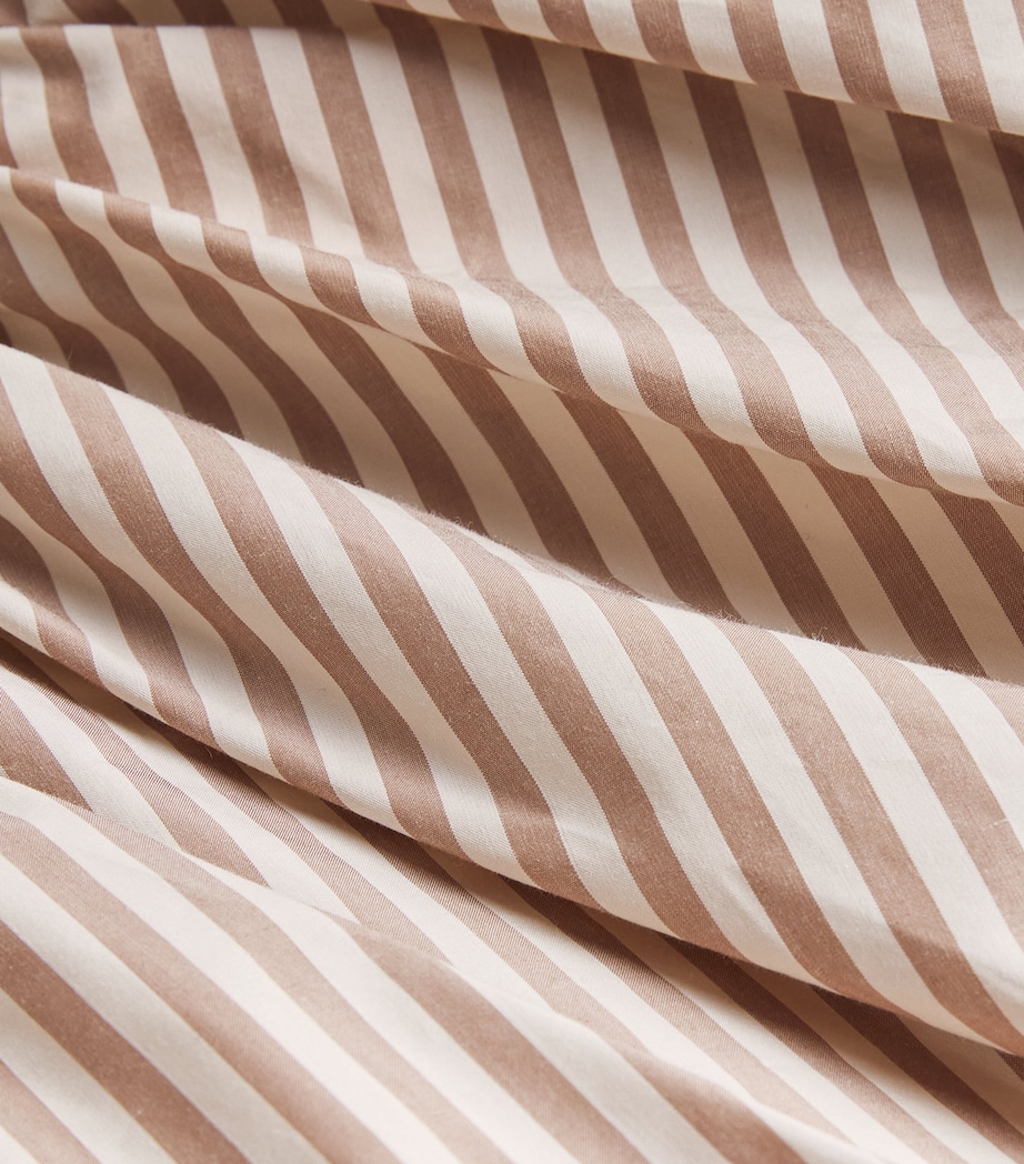 Cotton Stripe Mini Skirt SAND / CAMEL Image 5