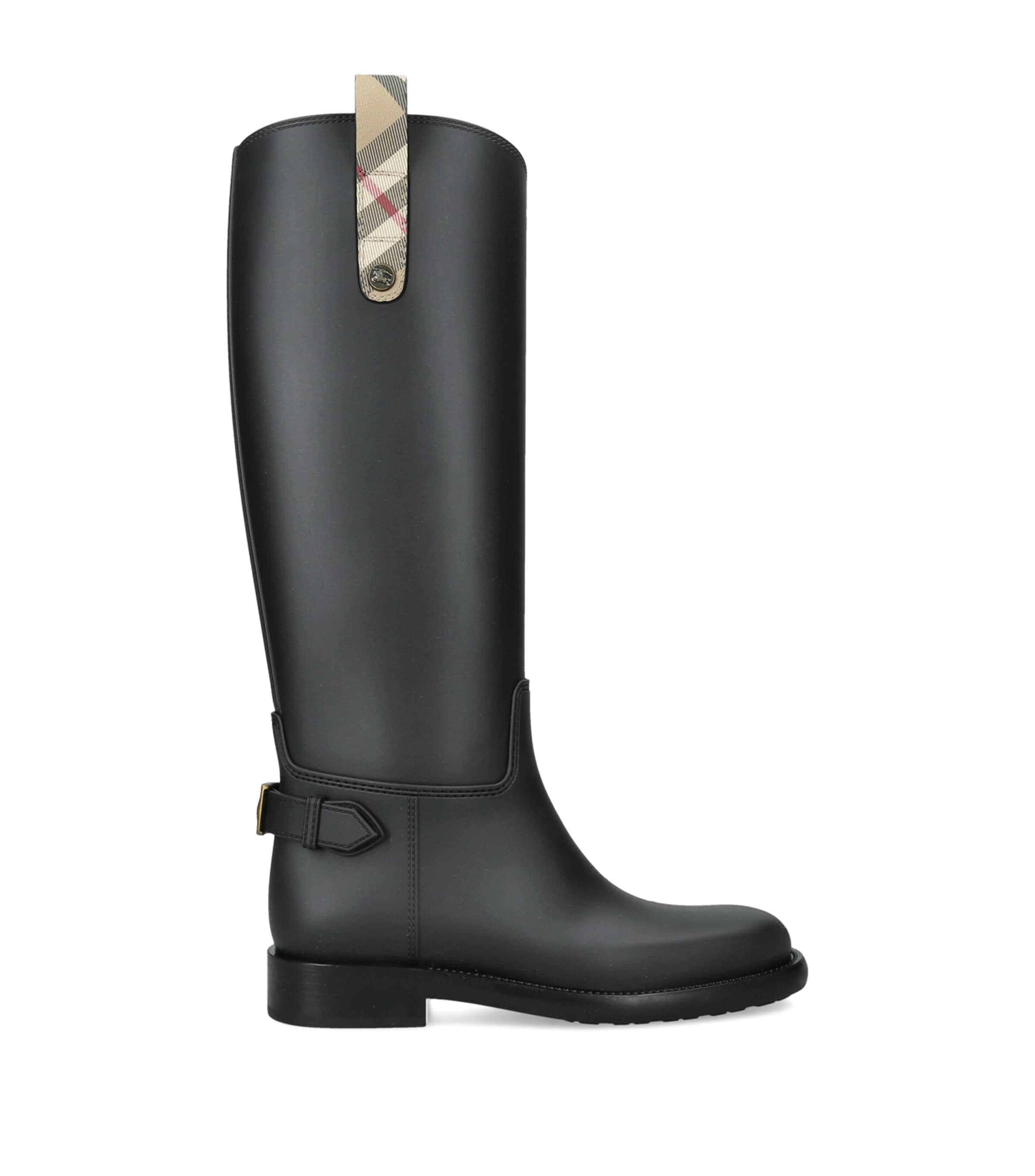 Burberry Cavalier Knee-High Wellington Boots Black Image 1