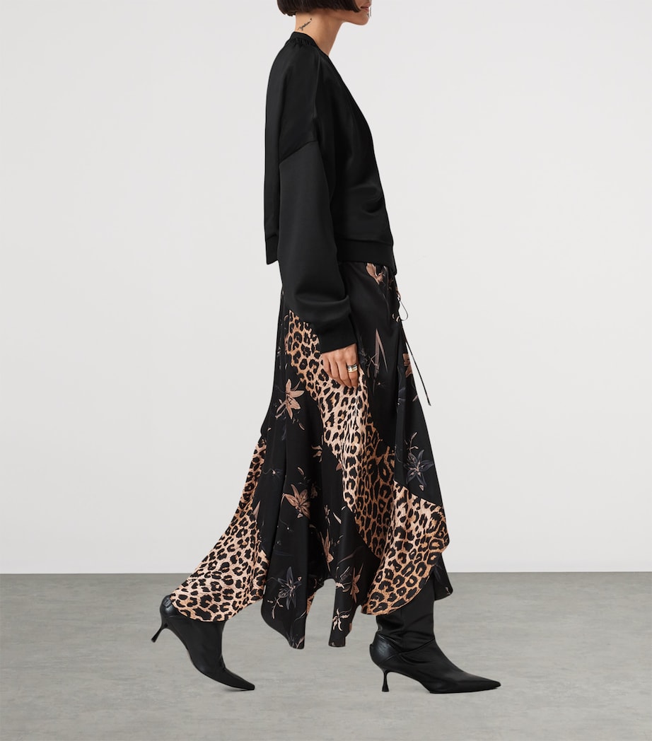 AllSaints Womens Arleen Midi Skirt Petra Black Image 5