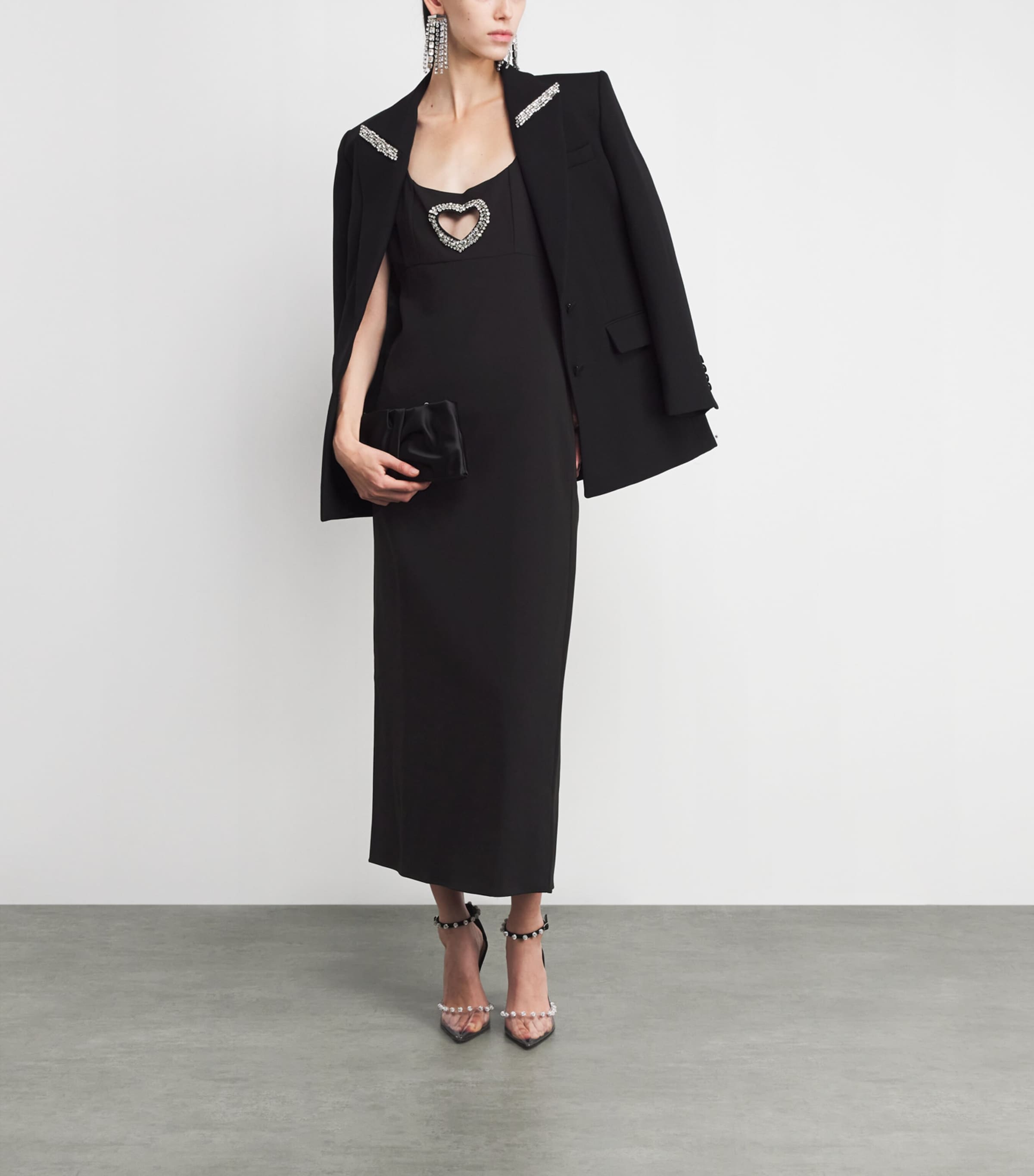 Embellished Heart Maxi Dress BLACK Image 2