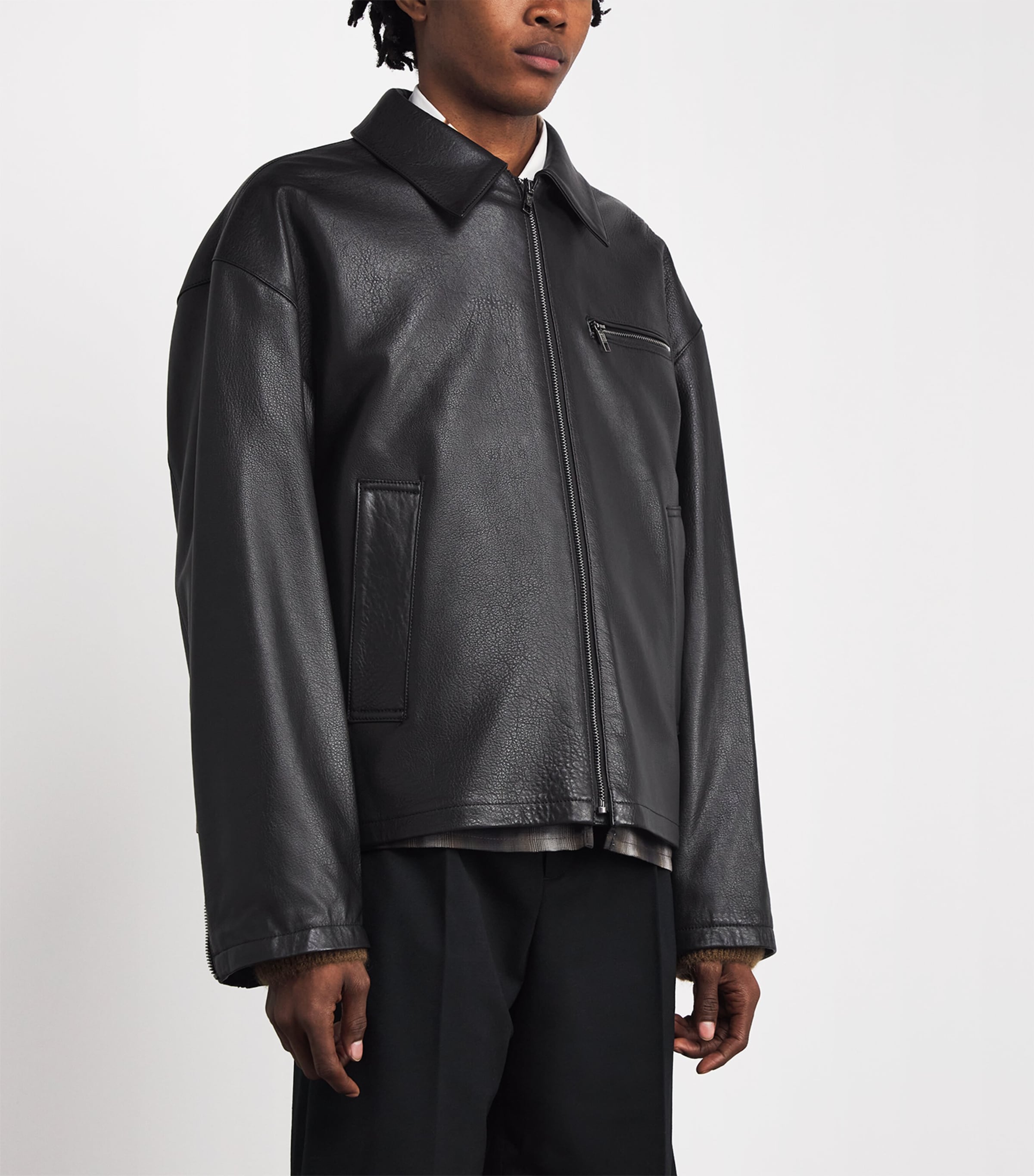 Leather Jacket BLACK Image 3