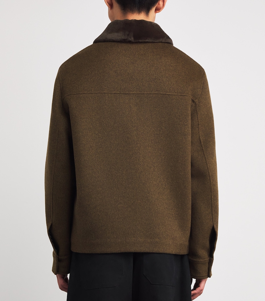 Wool-Cashmere Mink-Collar Jacket B3197 JAISAL Image 4