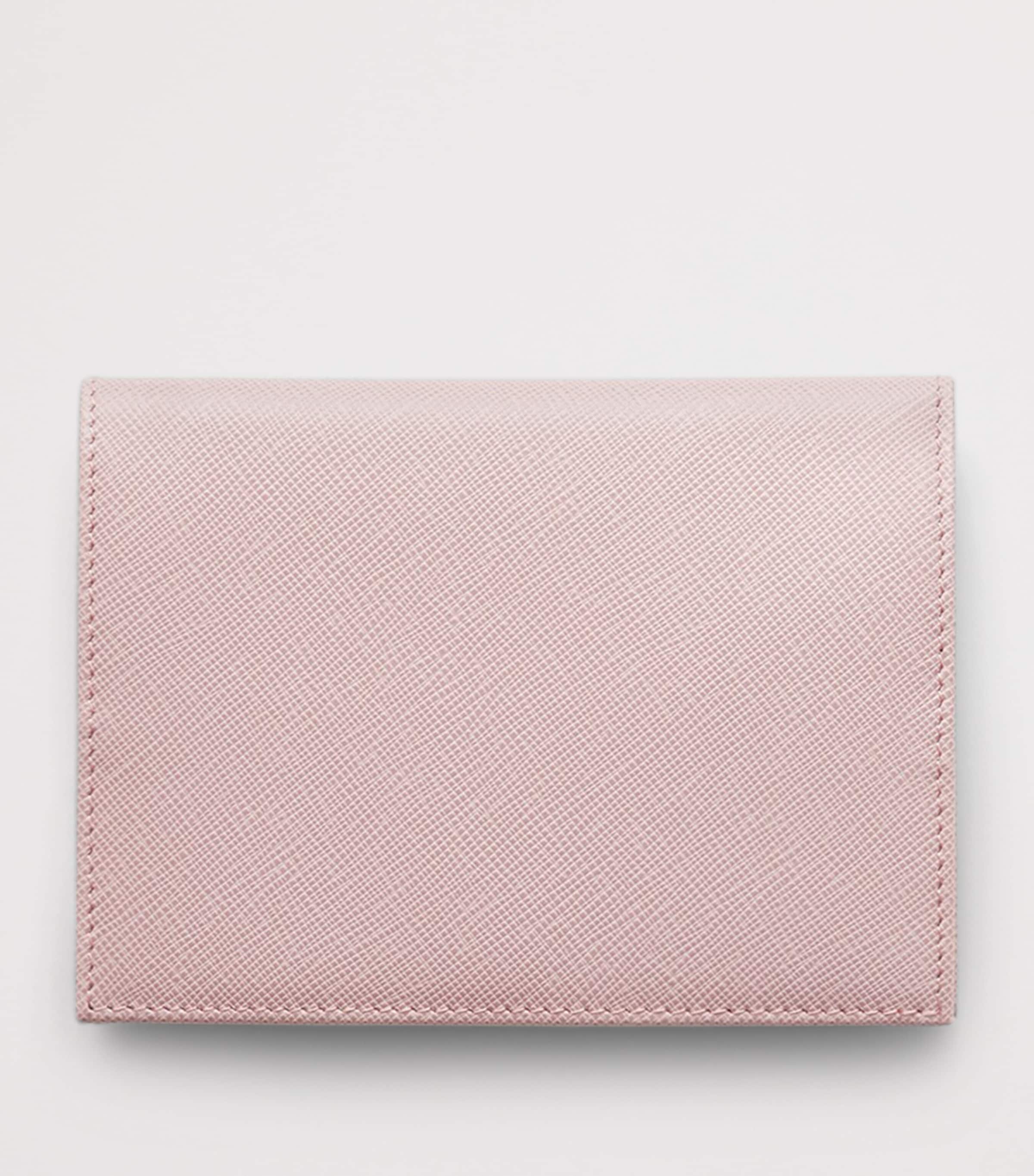 Prada Saffiano Leather Passport Holder Pink Image 3