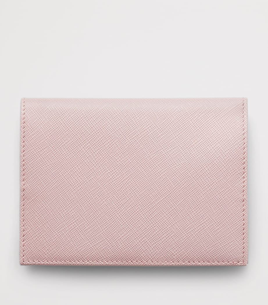 Prada Saffiano Leather Passport Holder Pink Image 3