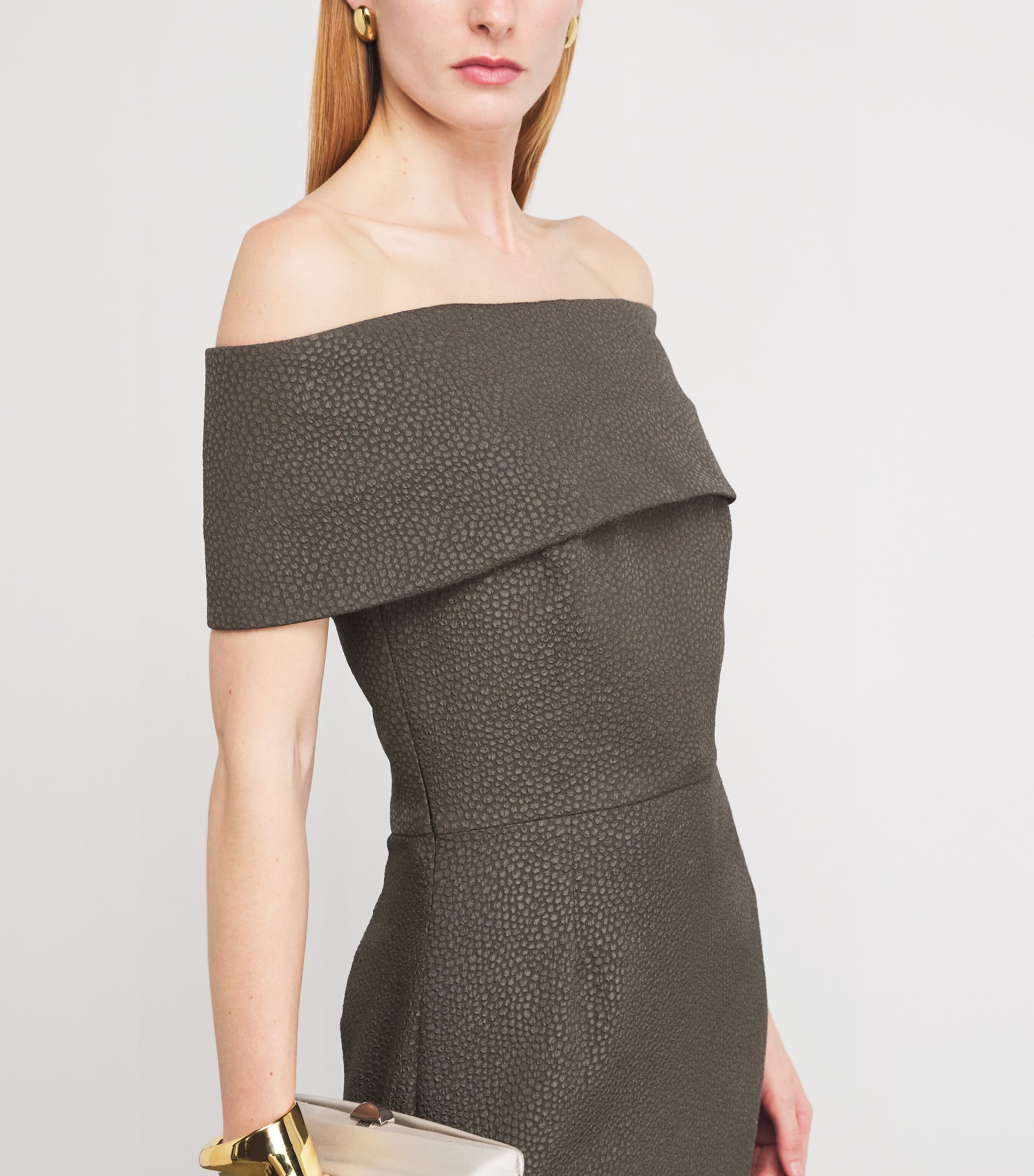 Jacquard Playtime Midi Dress SLATE GREY Image 4