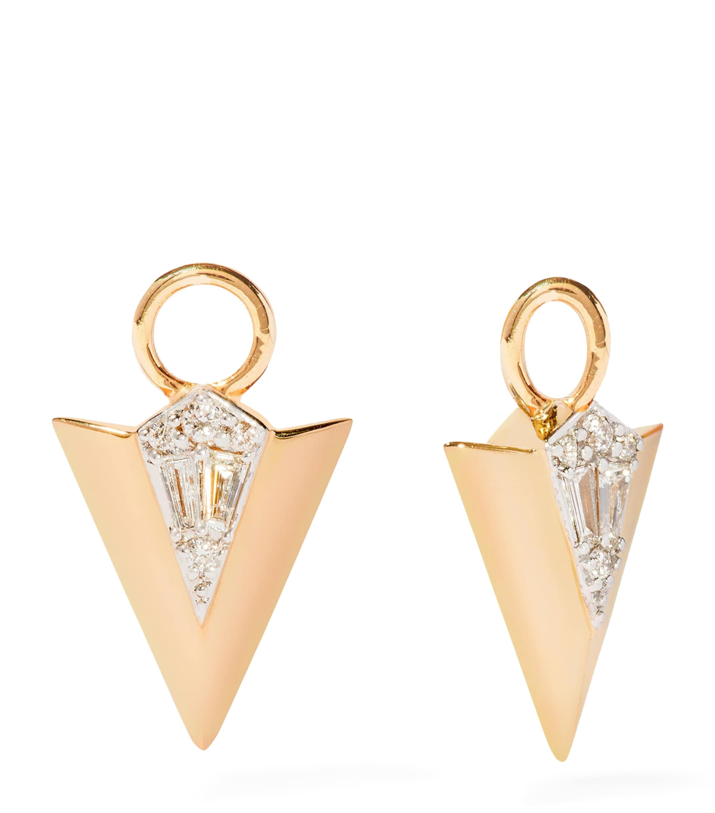 Annoushka Yellow Gold And Diamond Flight Arrow Earring Drops In Yellow