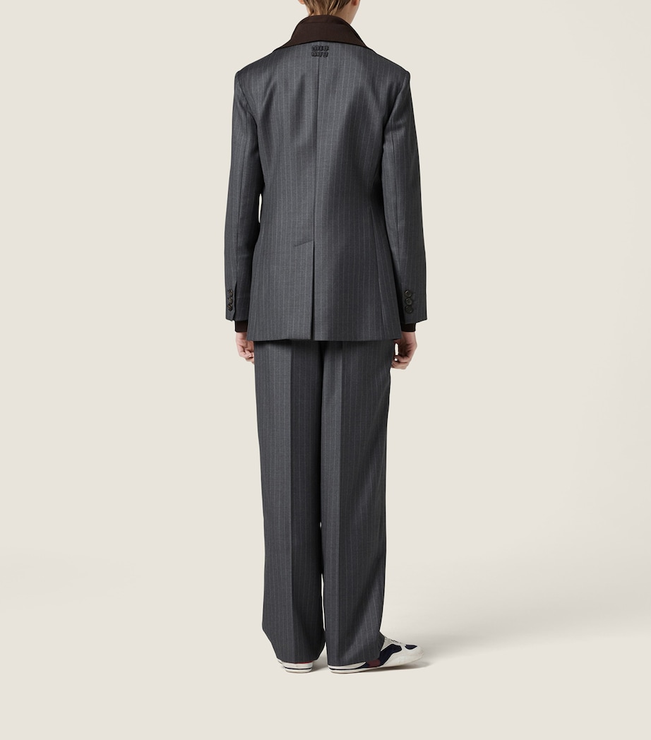Wool Pinstripe Trousers F0480 Image 3