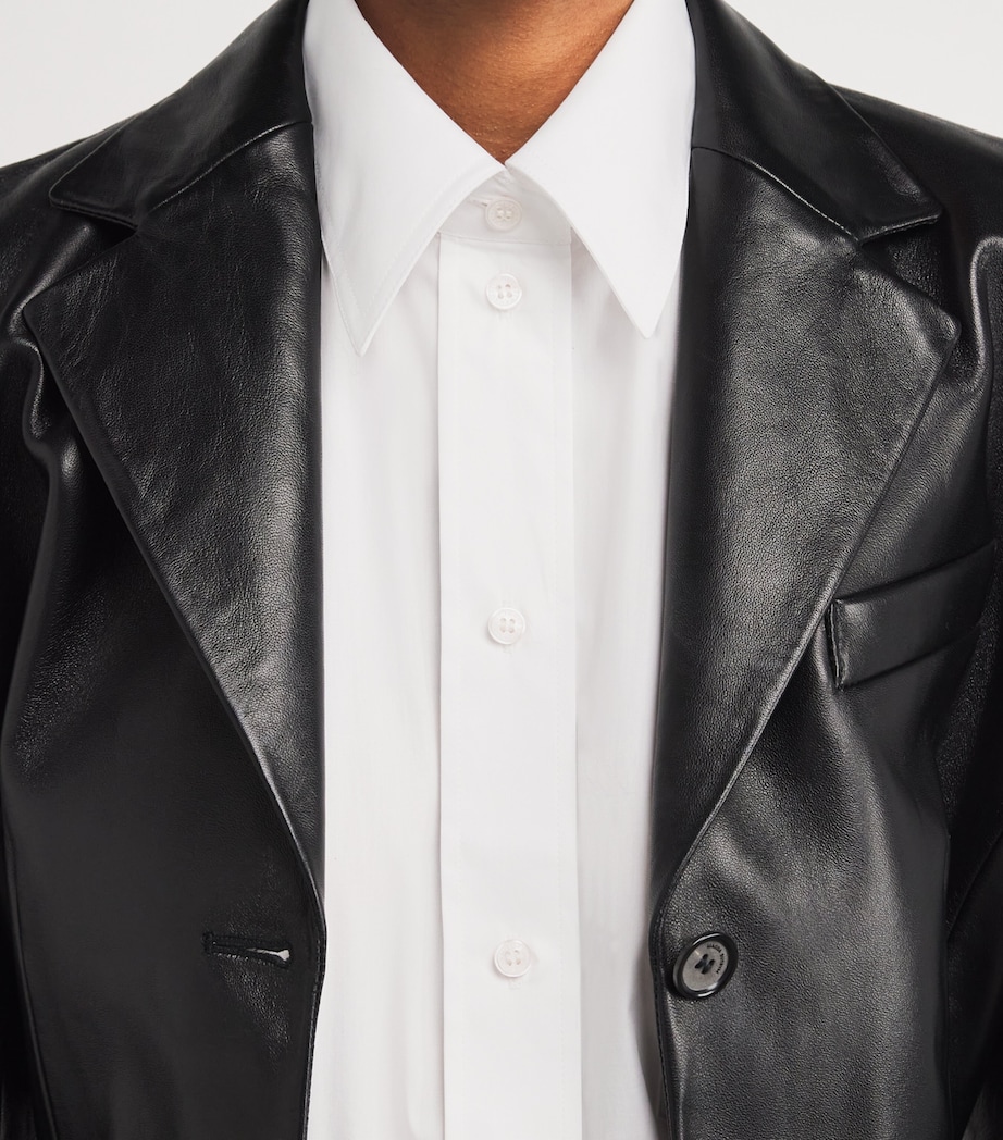 Cropped Embroidered Shirt 6 WHITE Image 6