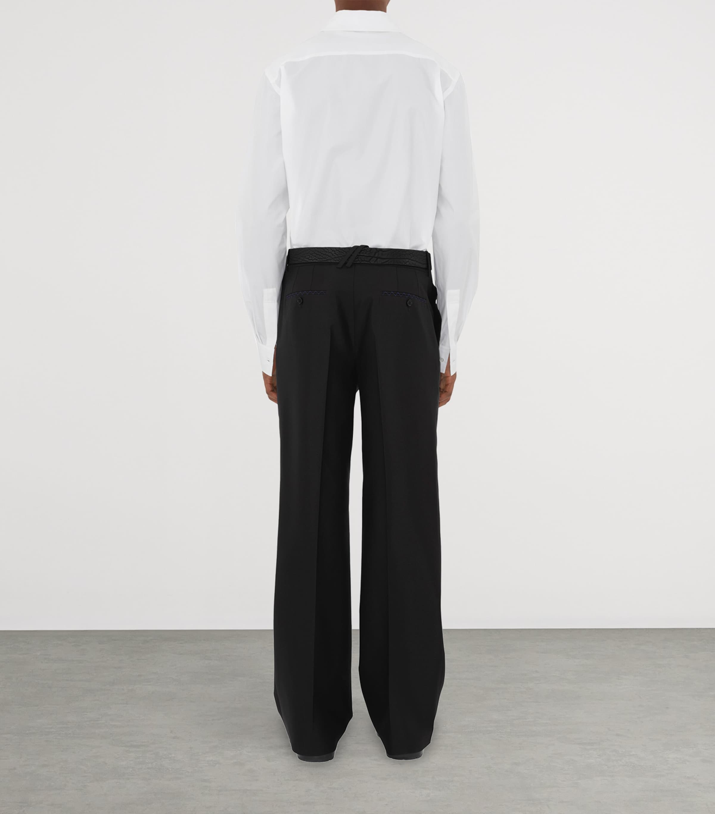 Cotton EKD-Embroidered Slim Shirt WHITE Image 4