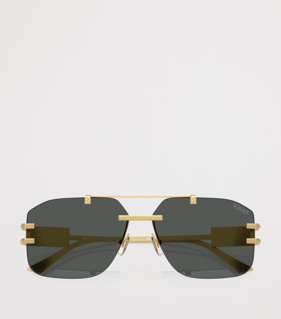 Versace Irregular Square Sunglasses Gold Image 5