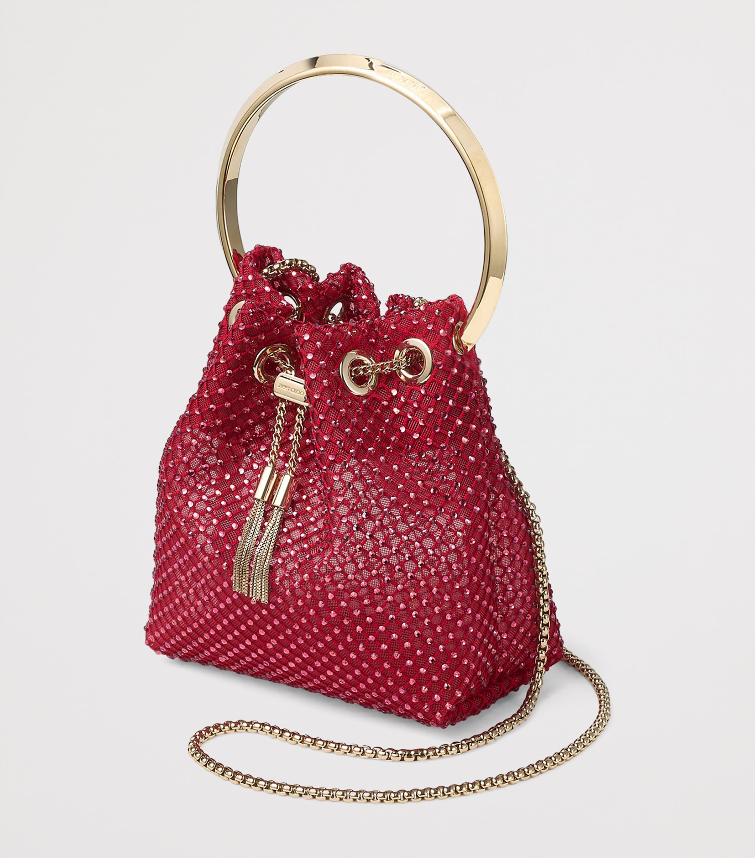 Embellished Bon Bon Top-Handle Bag RUBY RED/LIGHT GOLD Image 2