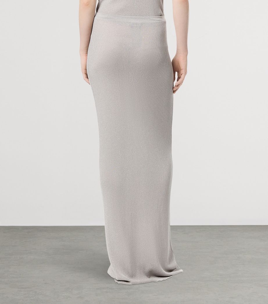 TOM FORD Womens Knitted Micro-Sequin Maxi Skirt Taa Image 4